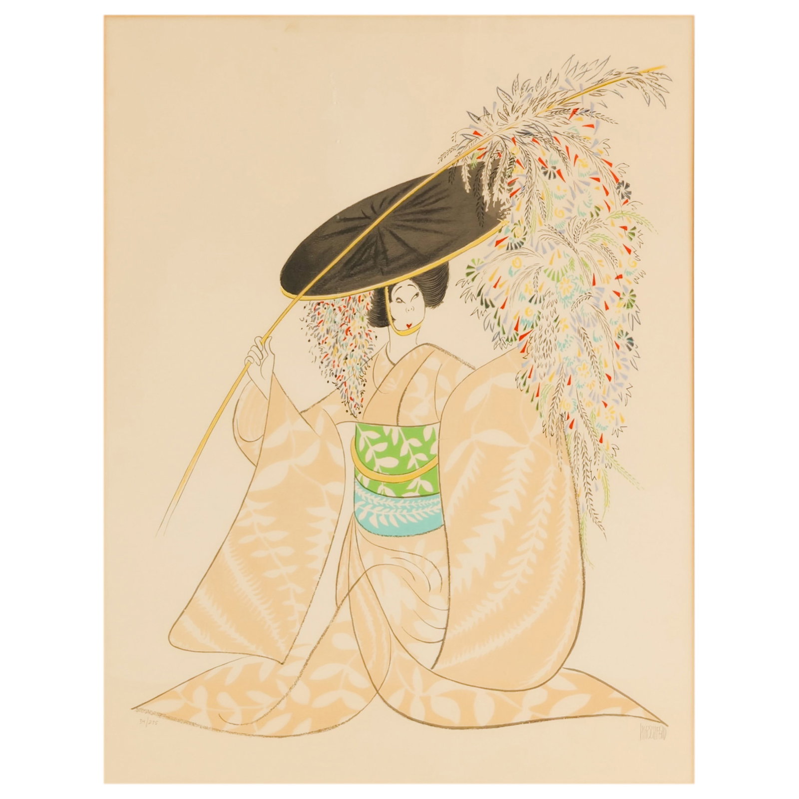 Albert Hirschfeld 1903-2003 Japanese Woman SIGNED (1 of 8)
