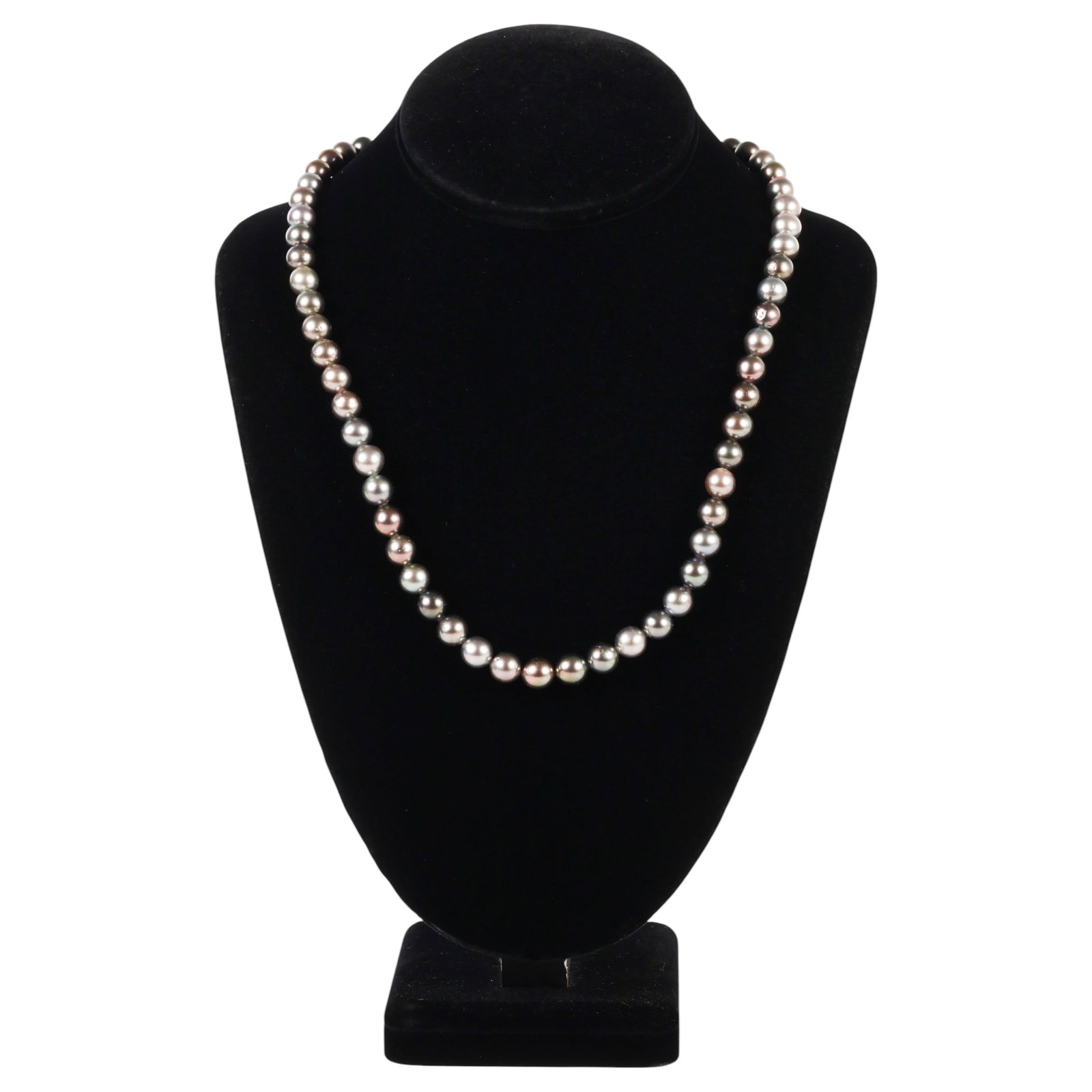 Tahitian Pearl Beaded Necklace with 14k Gold Clasp (1 of 6)