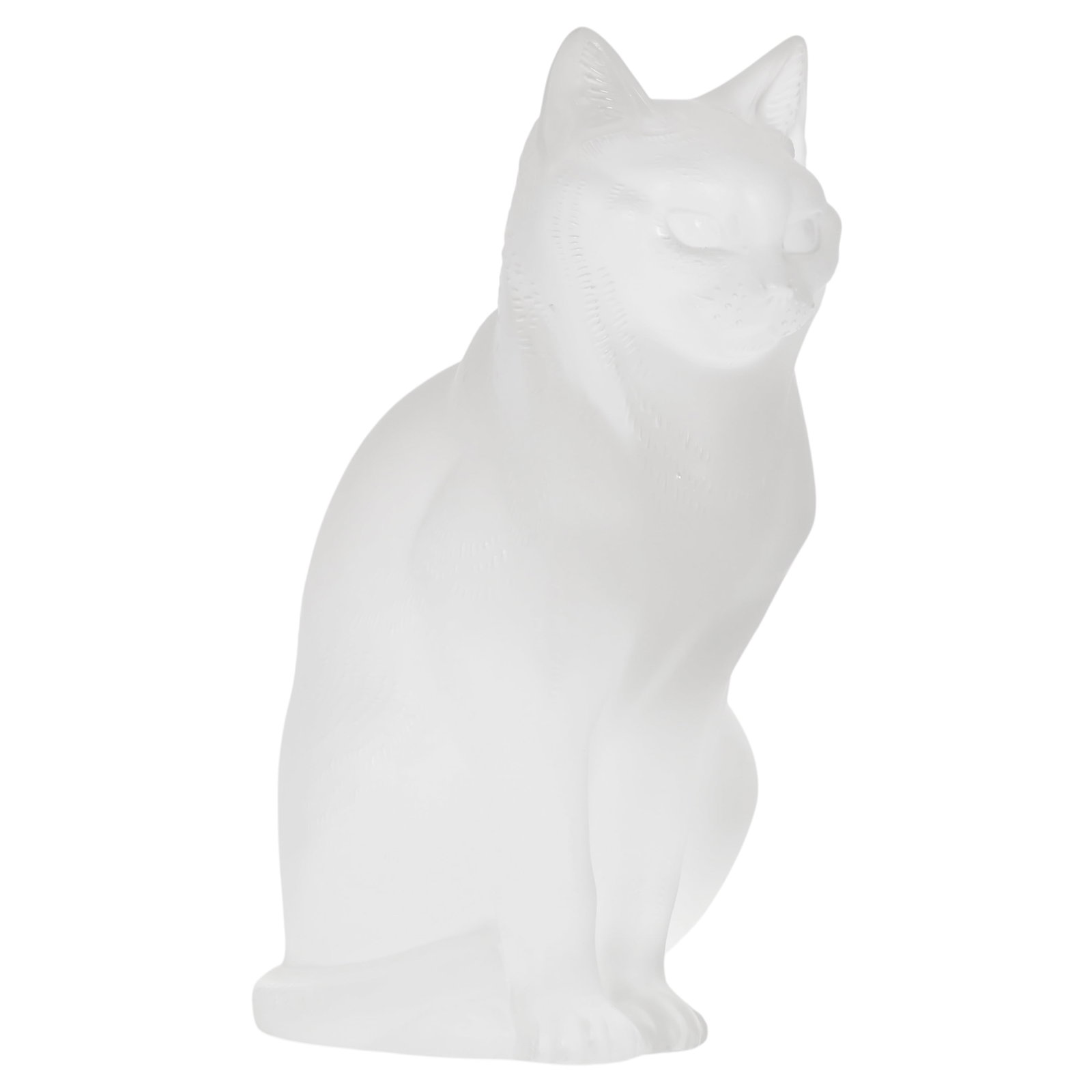 Lalique Chat Assis Sitting Cat Crystal Sculpture (1 of 6)