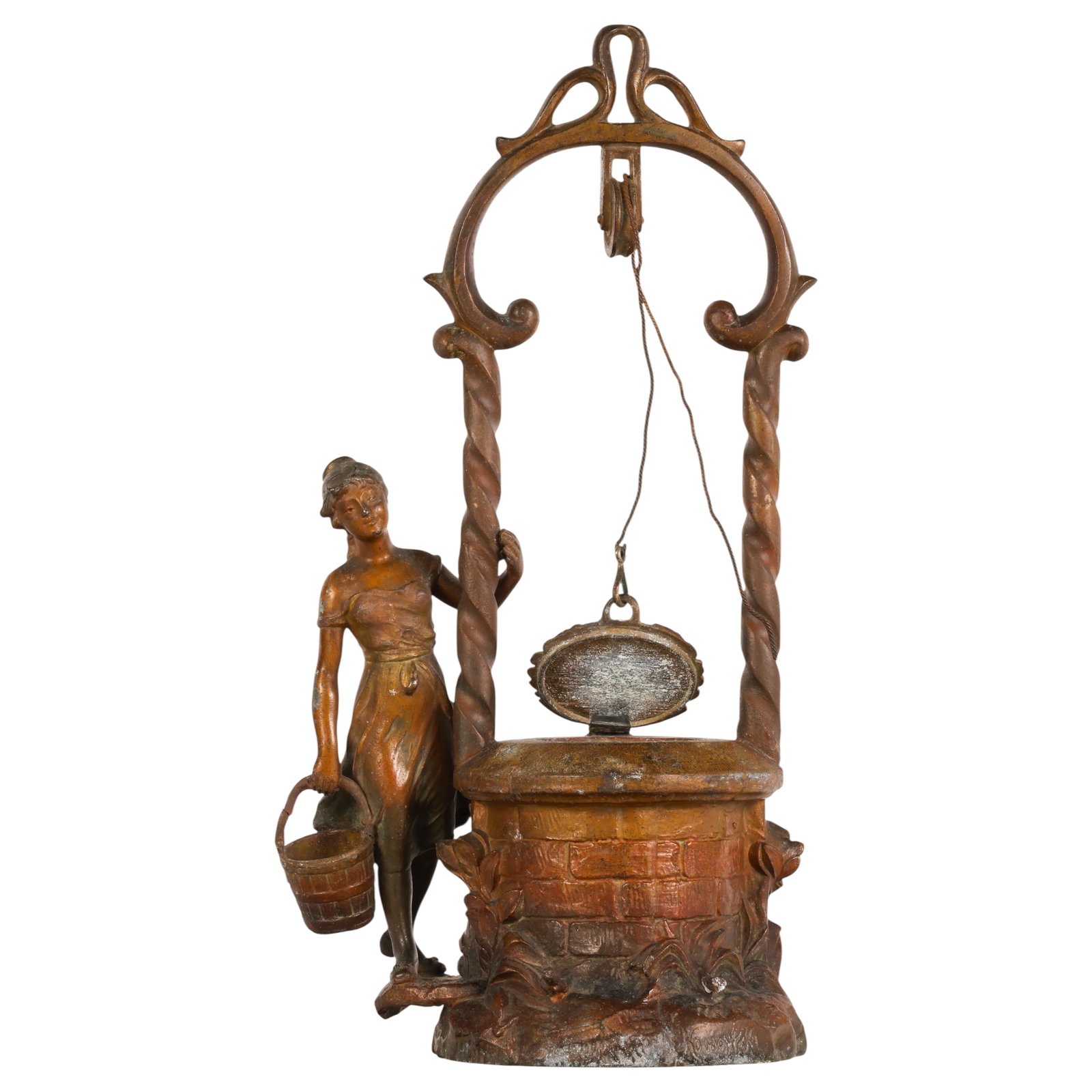 Antique Bronzed Figural Inkwell after Kossowski (1 of 6)