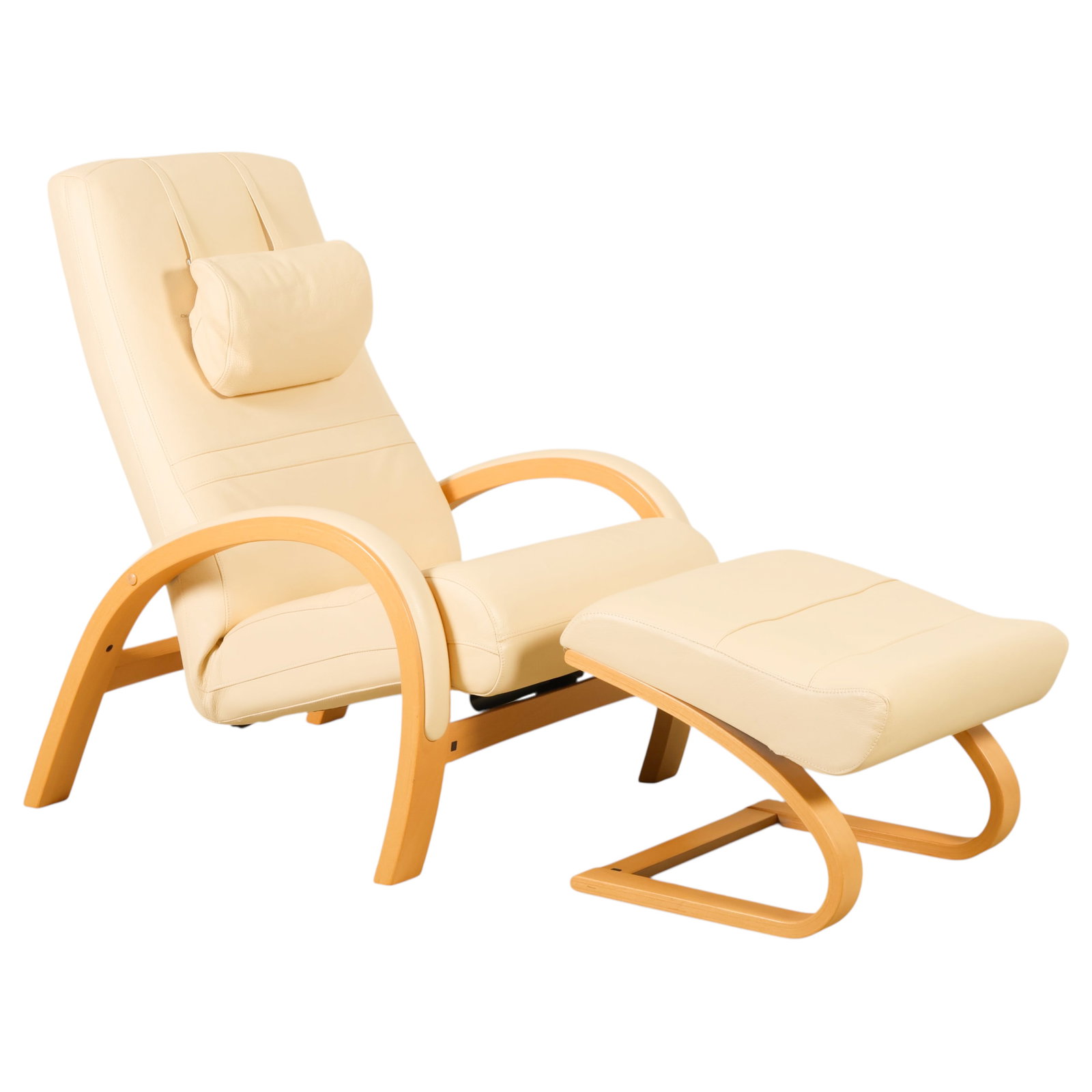 Nelo Swedish Leather & Bentwood Chair and Ottoman (1 of 7)