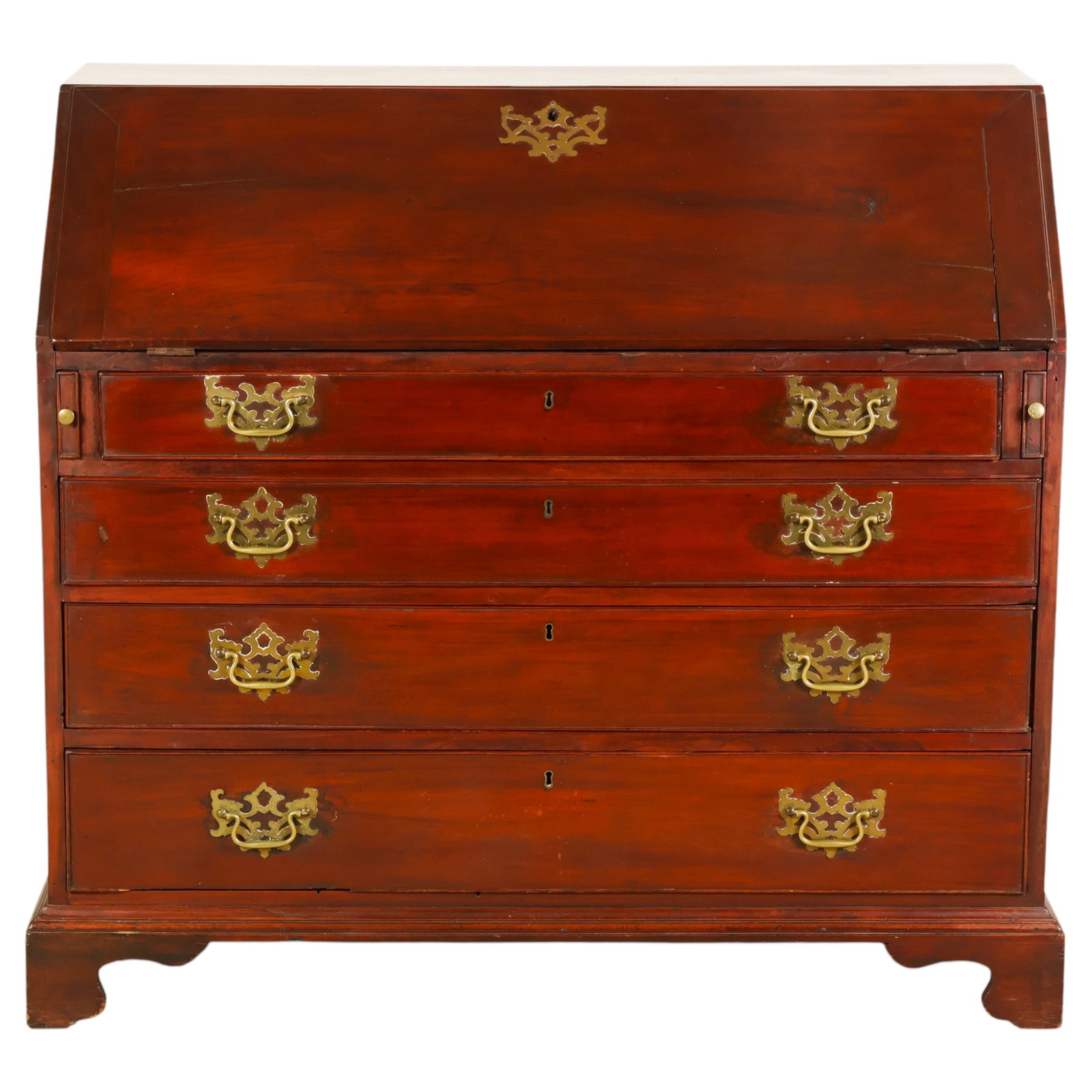 Antique Mahogany Slant Drop Front Writing Desk (1 of 7)