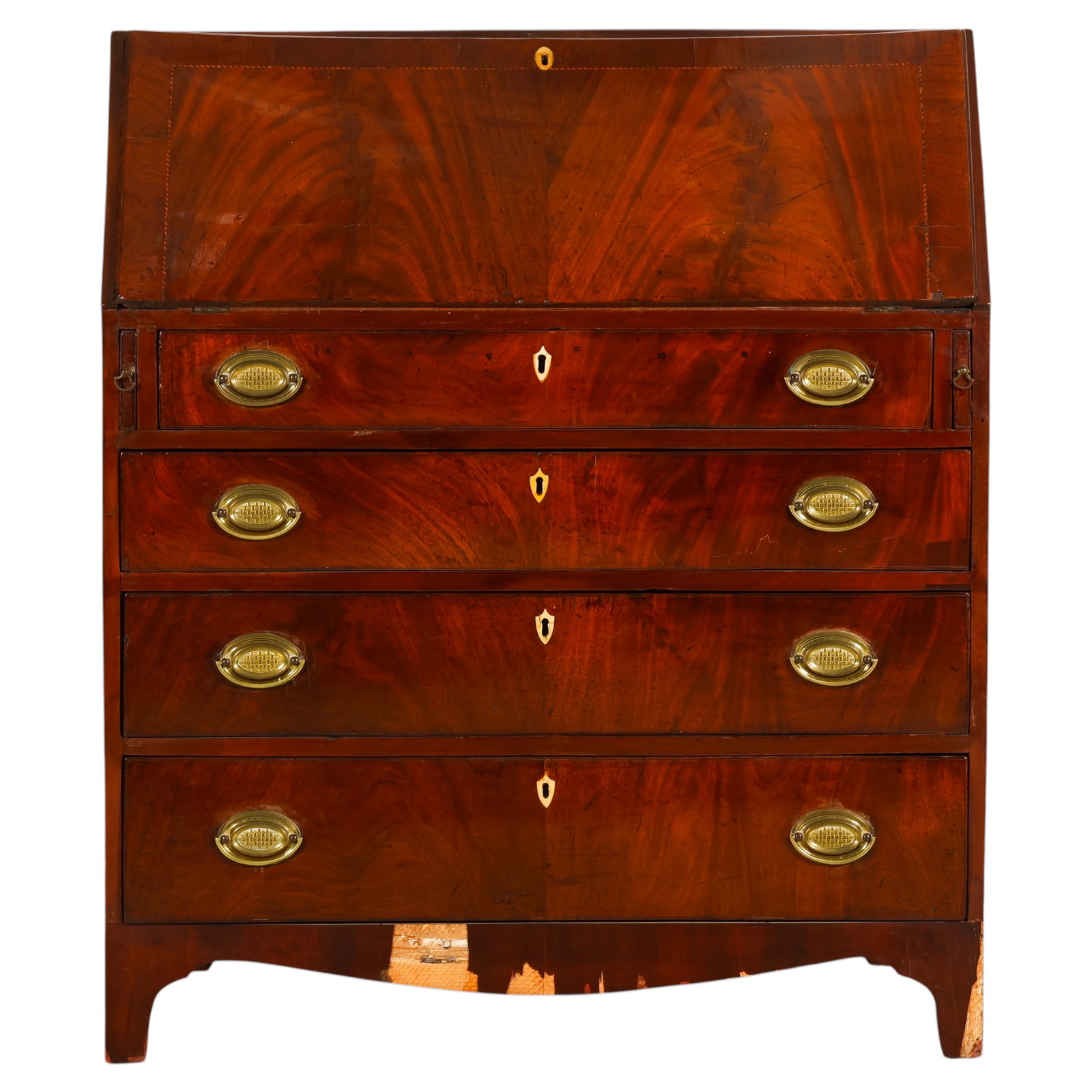 Georgian-style Mahogany Tilt Top Writing Desk (1 of 8)