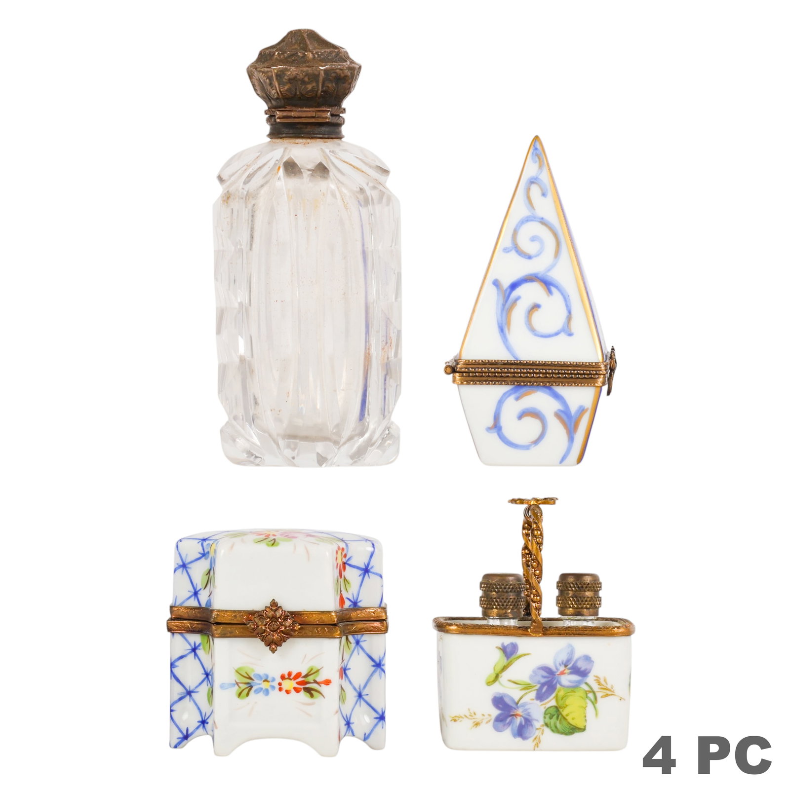 Limoges French Porcelain Mini Perfume Casket LOT (1 of 6)