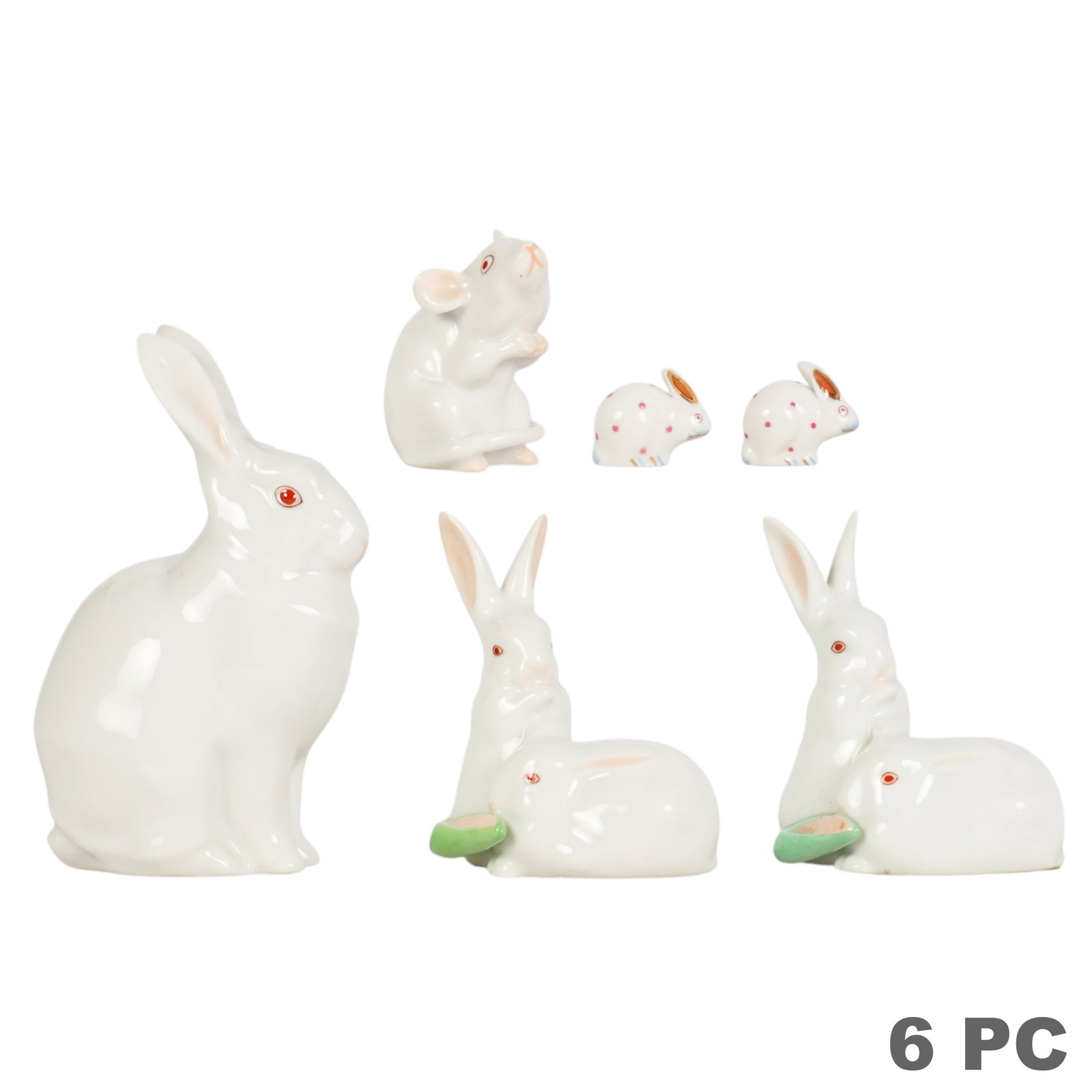Herend Hungary Porcelain Animal Figurine 5pc LOT (1 of 7)