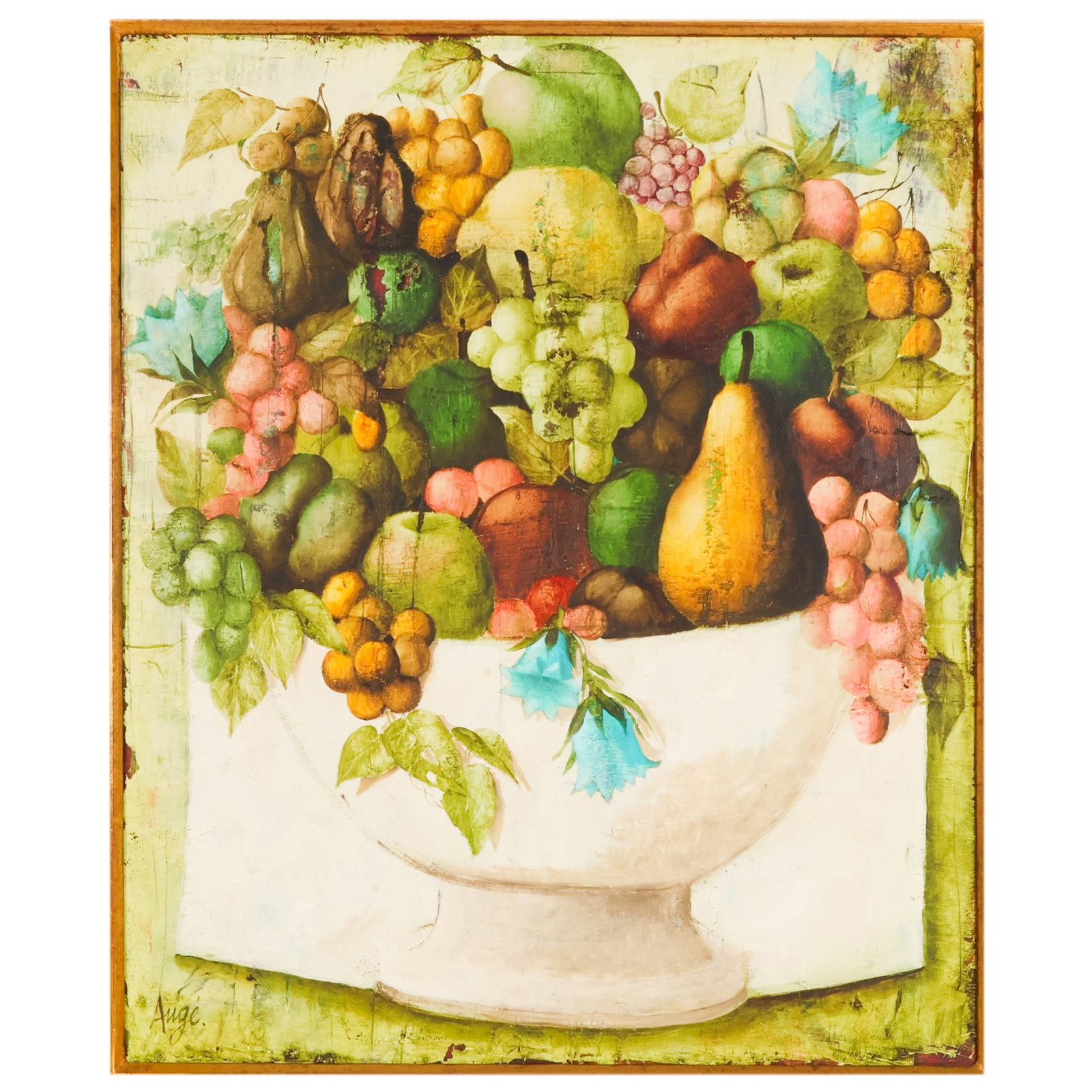 Philippe Auge b.1935 Foliate Still Life Painting (1 of 9)