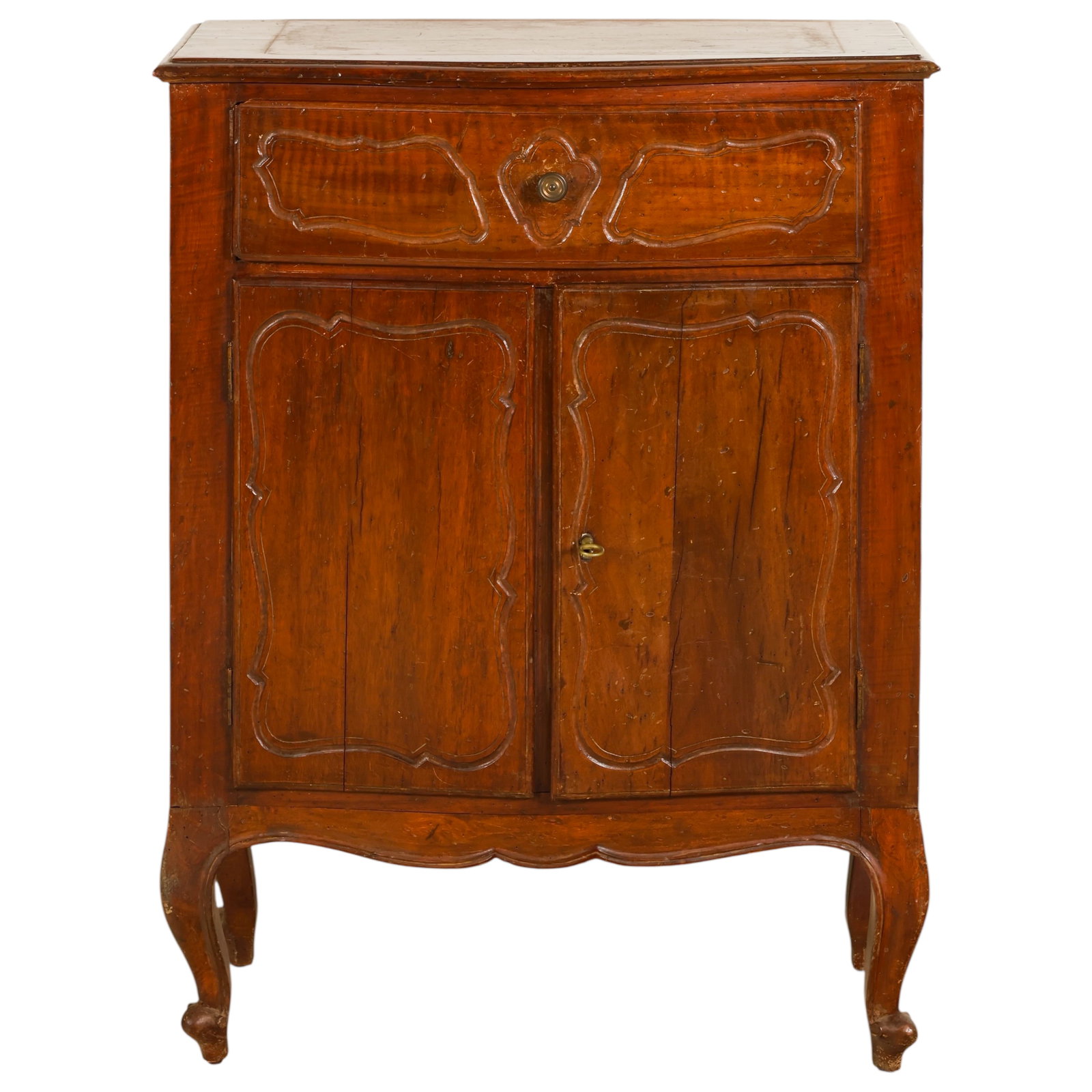 Antique Country French Provincial Wooden Cabinet (1 of 8)