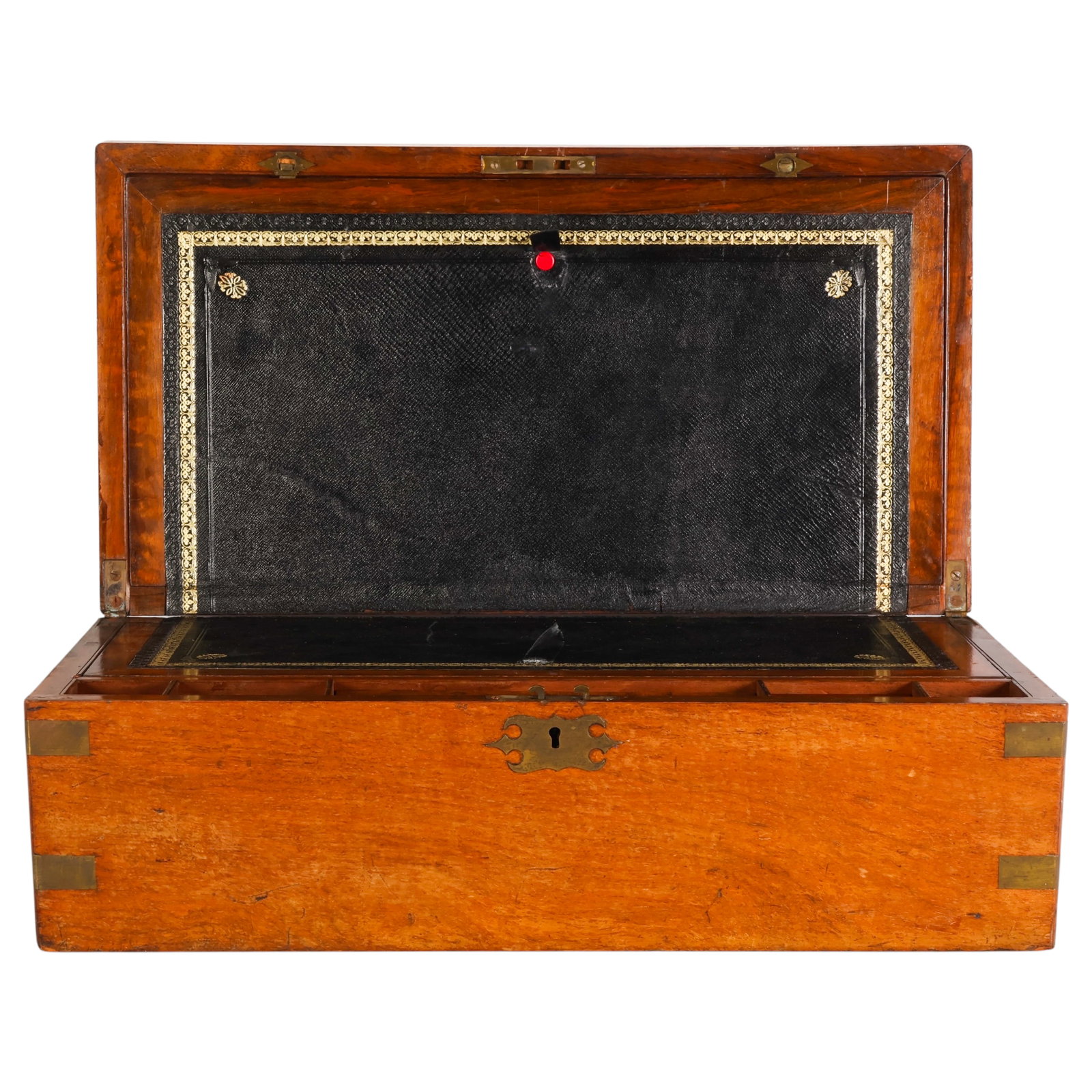 Antique Victorian Wooden Captain's Traveling Desk (1 of 8)
