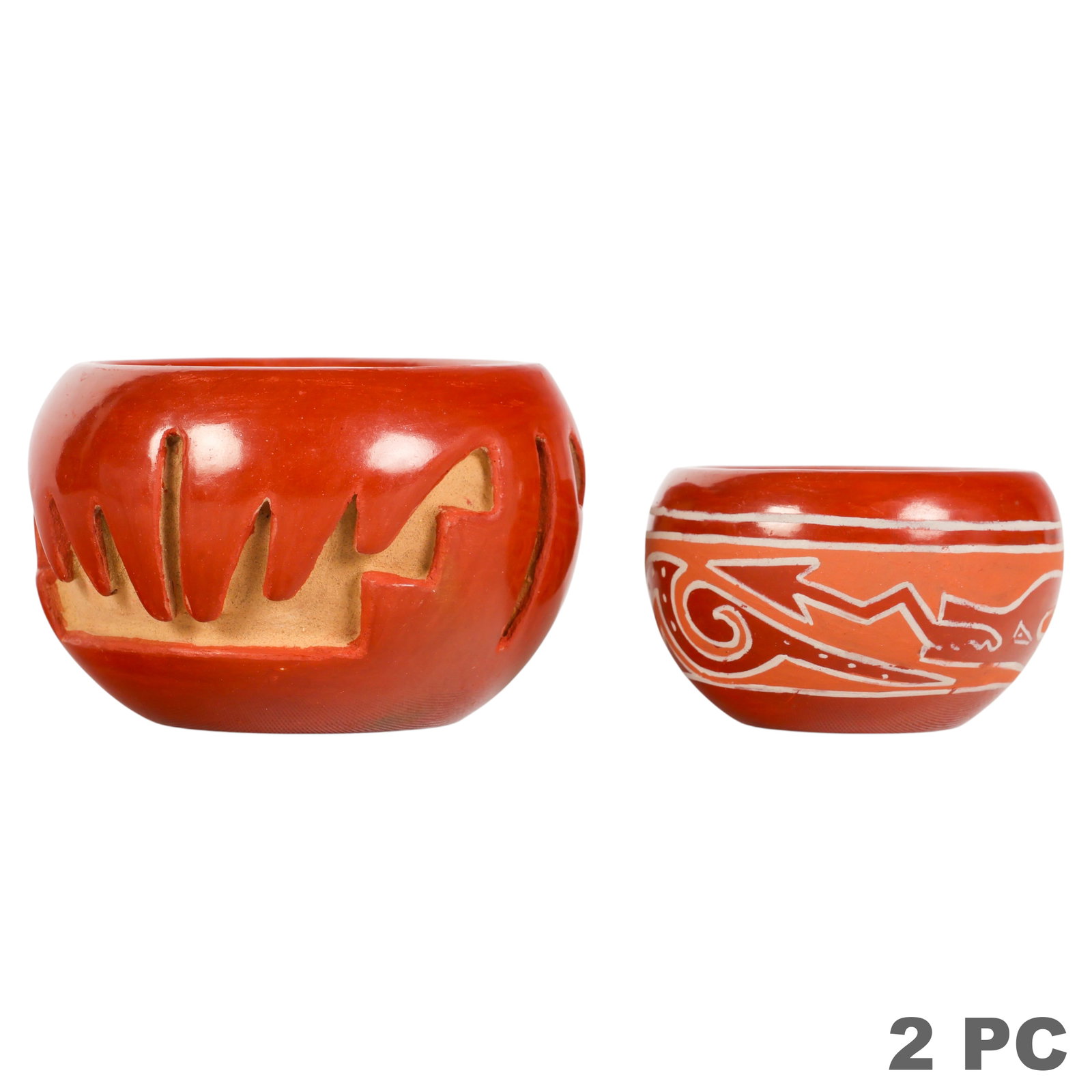 Teresita Naranjo 1919-1999 Redware Pottery 2pc LOT (1 of 6)