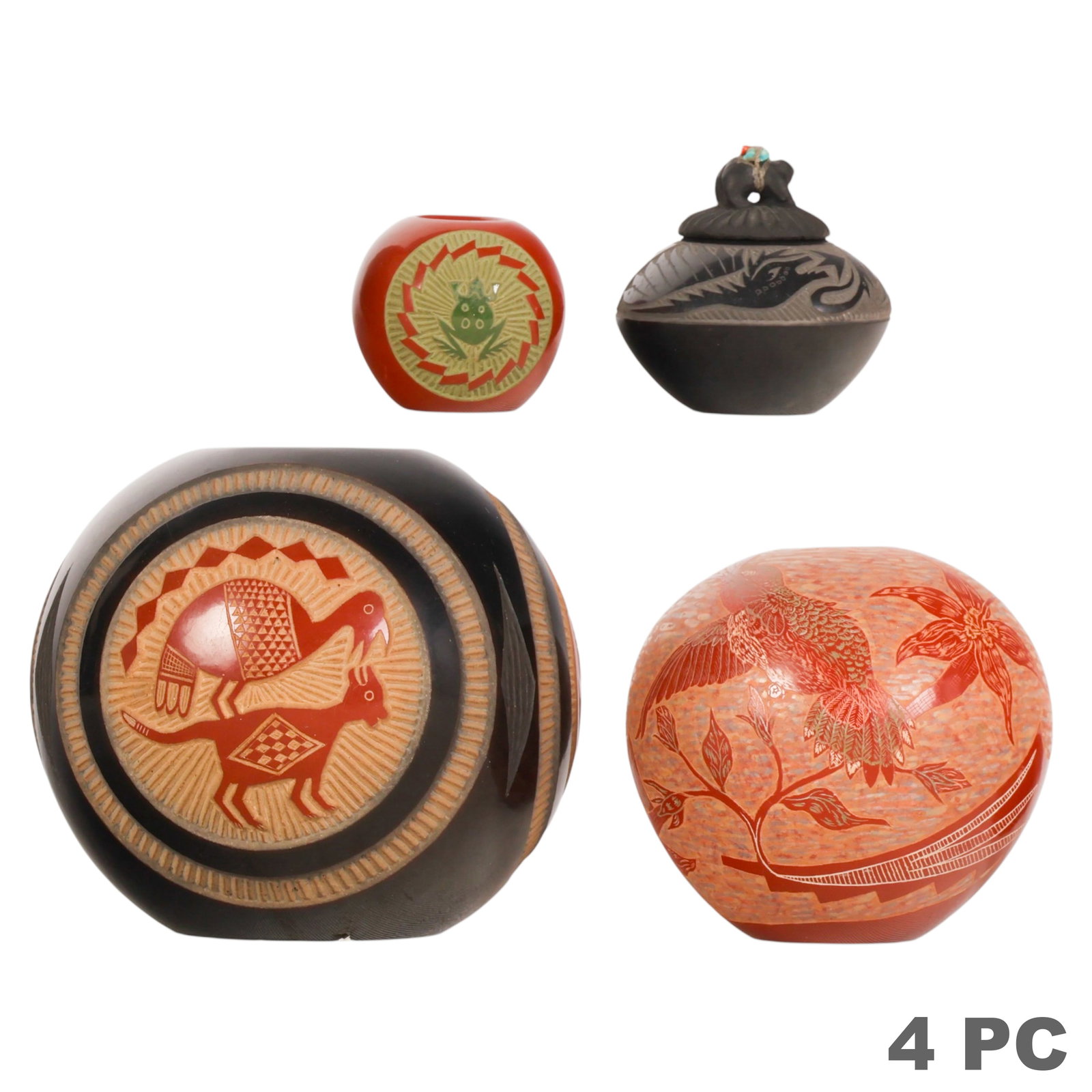 Joseph Lone Wolf 1932-2014 Santa Clara Pottery LOT (1 of 6)
