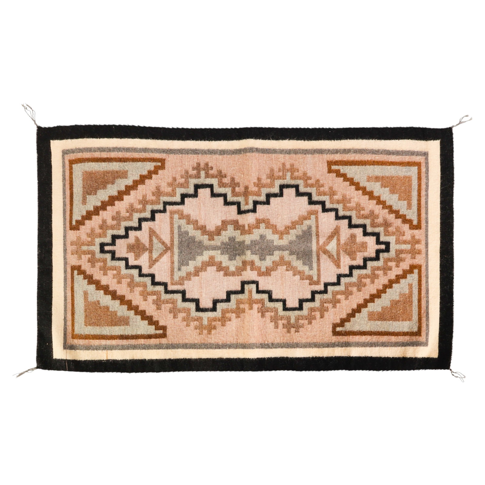 Native American Handwoven Wool Weaving Textile Rug (1 of 6)