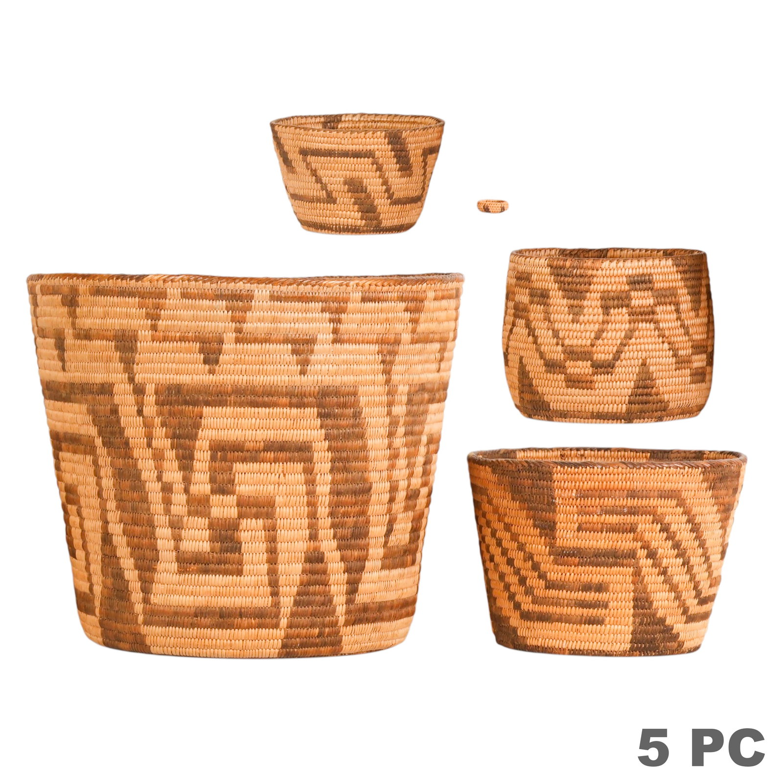 Native American Traditional Handwoven Baskets LOT (1 of 6)