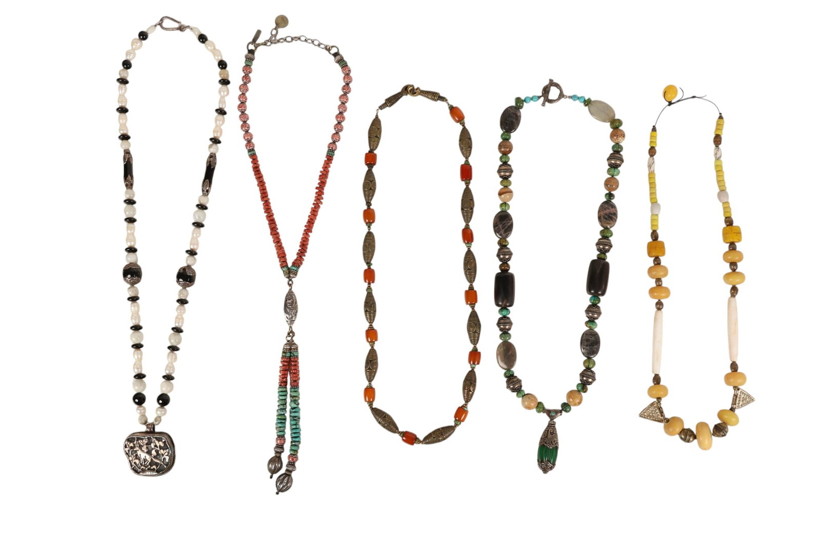 Tribal Style Statement Necklace 5 PIECE ESTATE LOT (1 of 6)