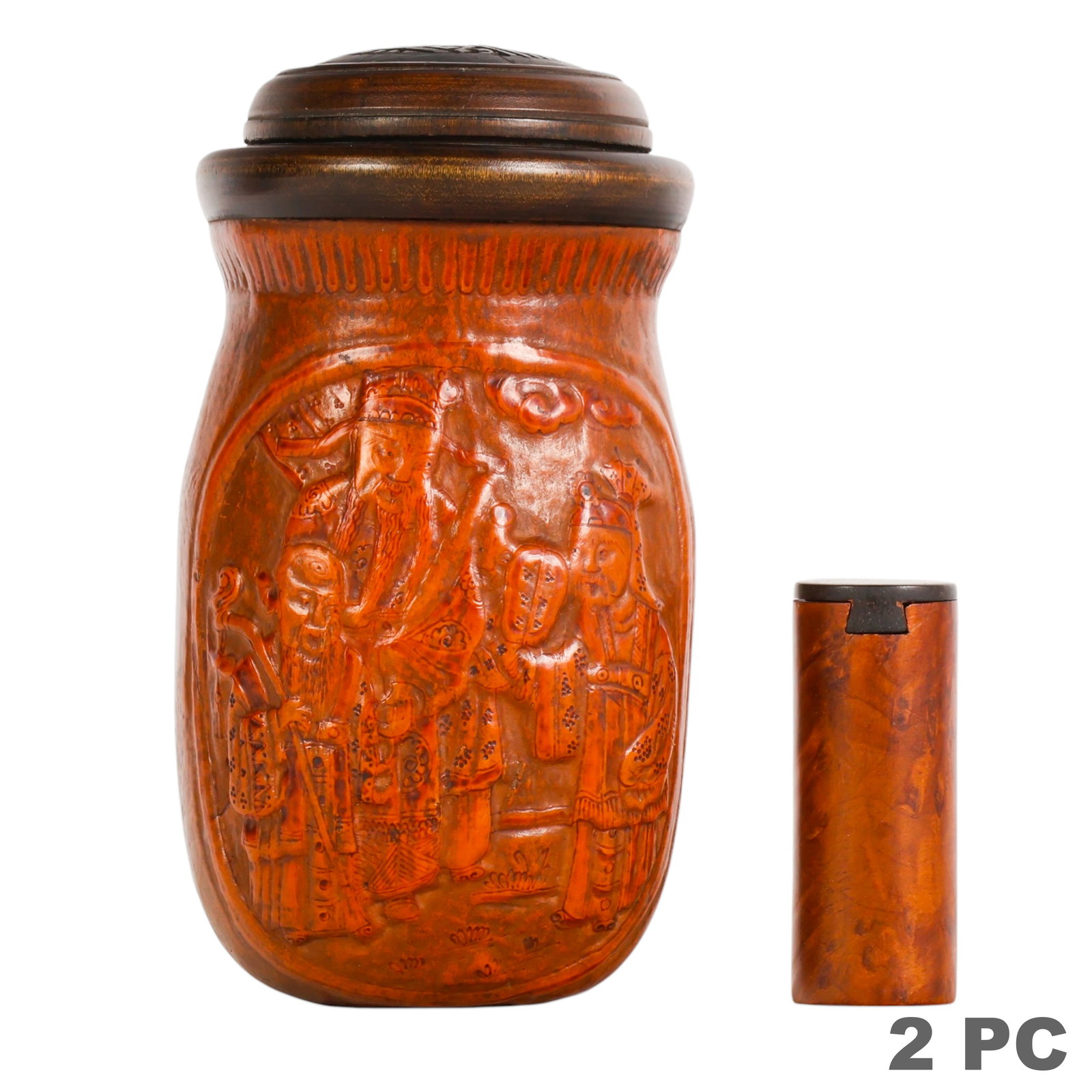 Chinese Gourd Cricket Box with Wooden Box 2pc LOT (1 of 6)