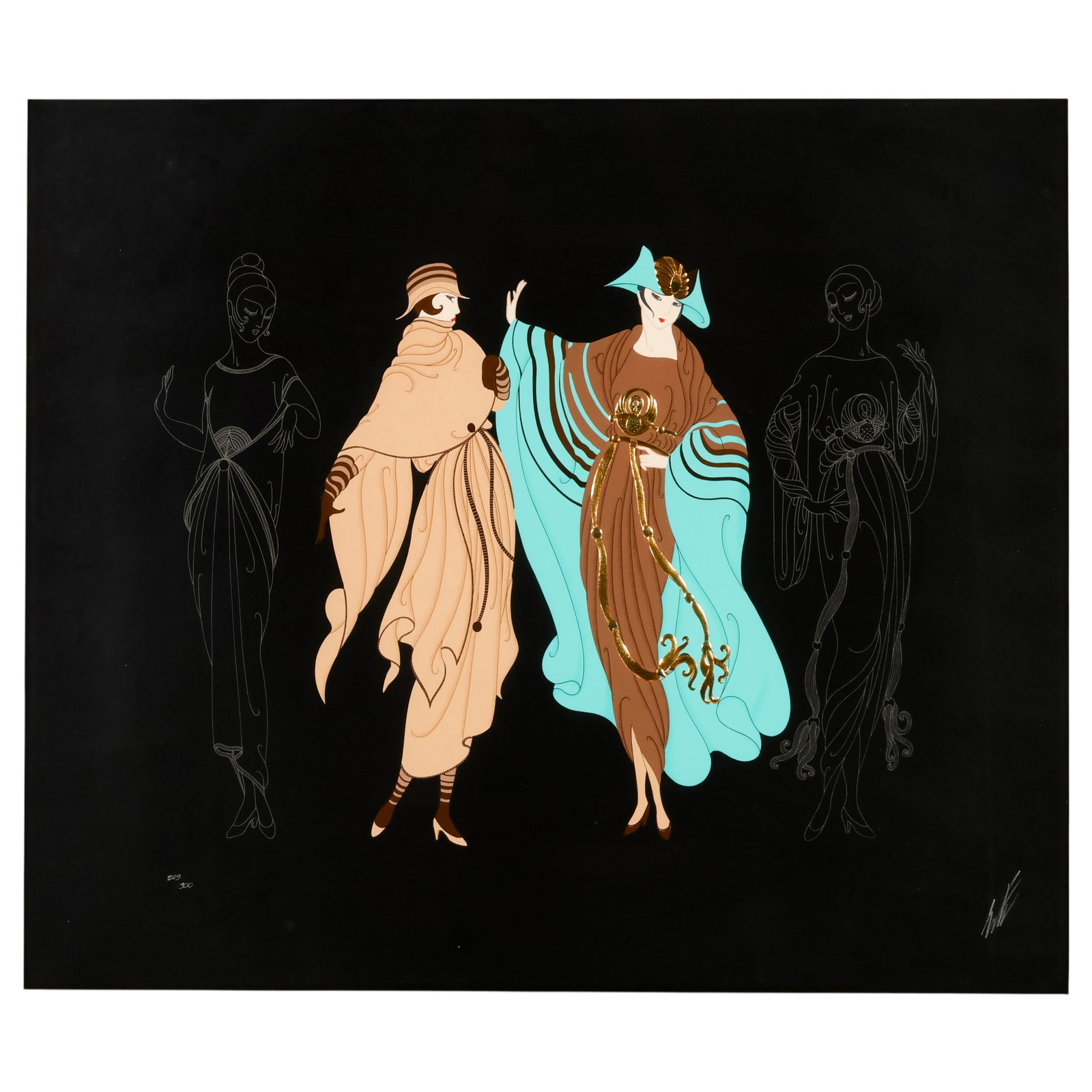Erte 1892-1990 "On The Avenue" LE Serigraph SIGNED (1 of 8)