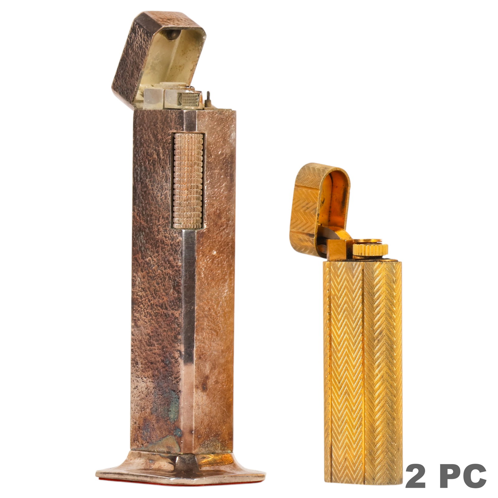 Cartier & Dunhill Tallboy Luxury Lighters 2pc LOT (1 of 6)