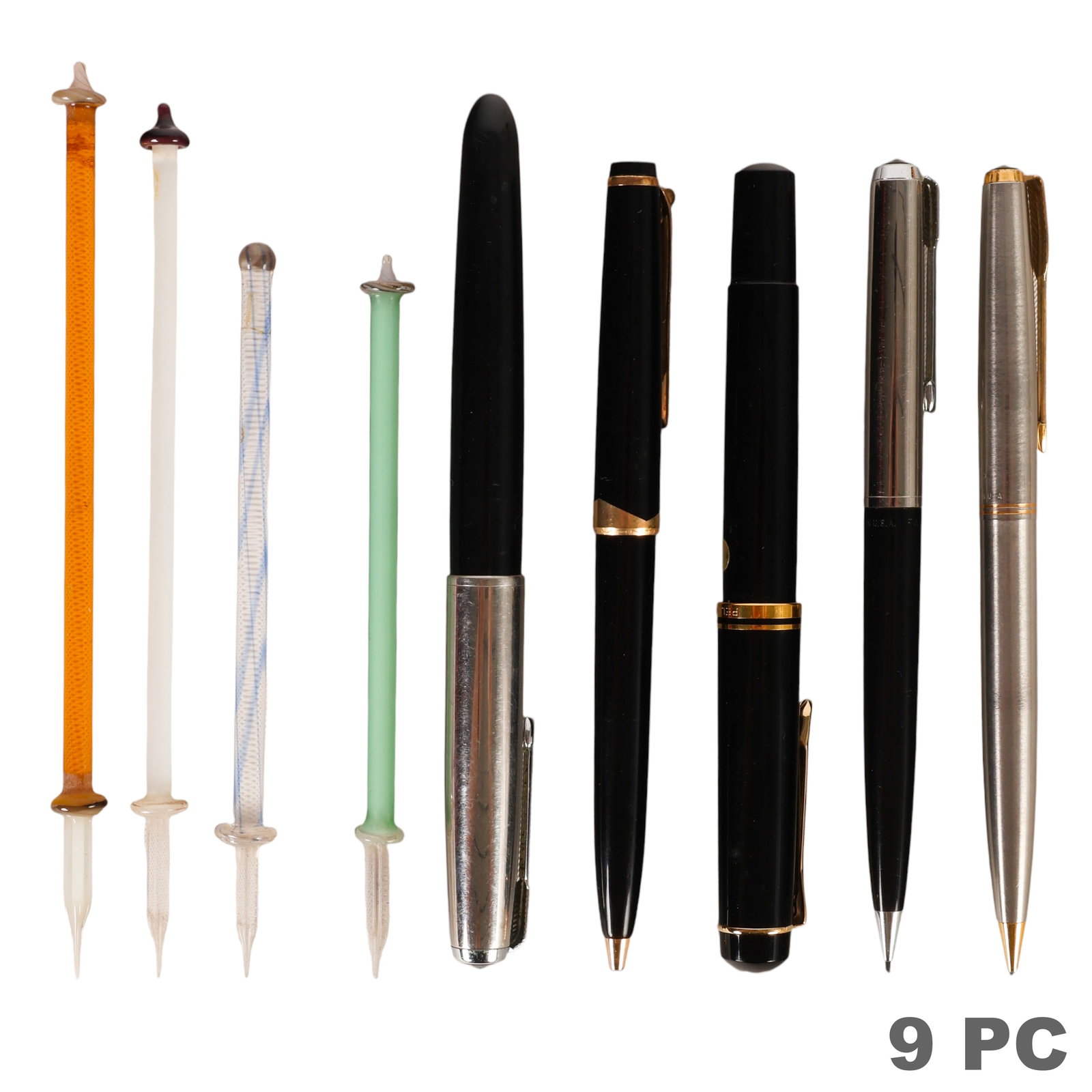 Montblanc Parker Venetian Glass Dip Pens 9pc LOT (1 of 6)
