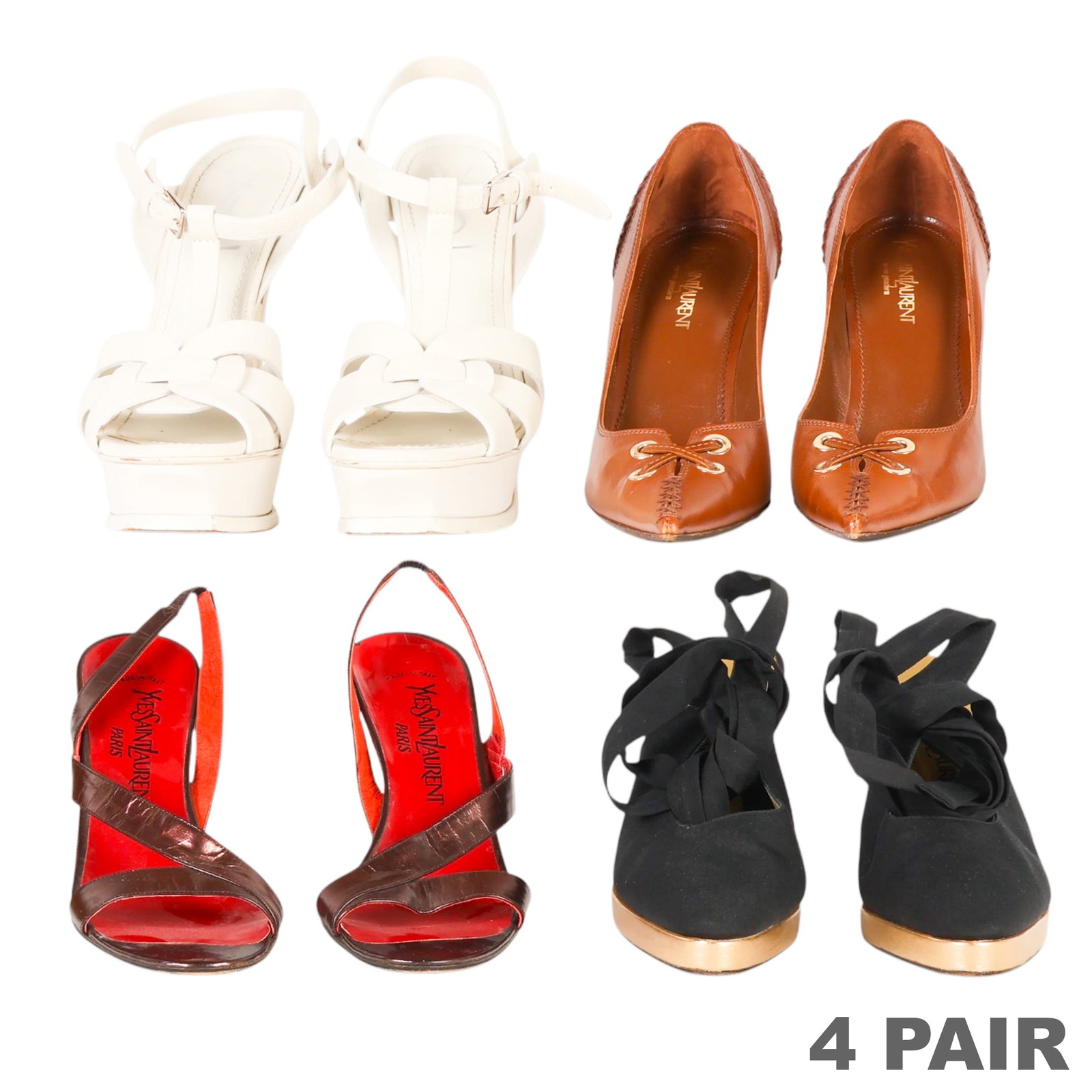 Yves Saint Laurent High Heels 4 PAIRS LOT S 37-38 (1 of 7)
