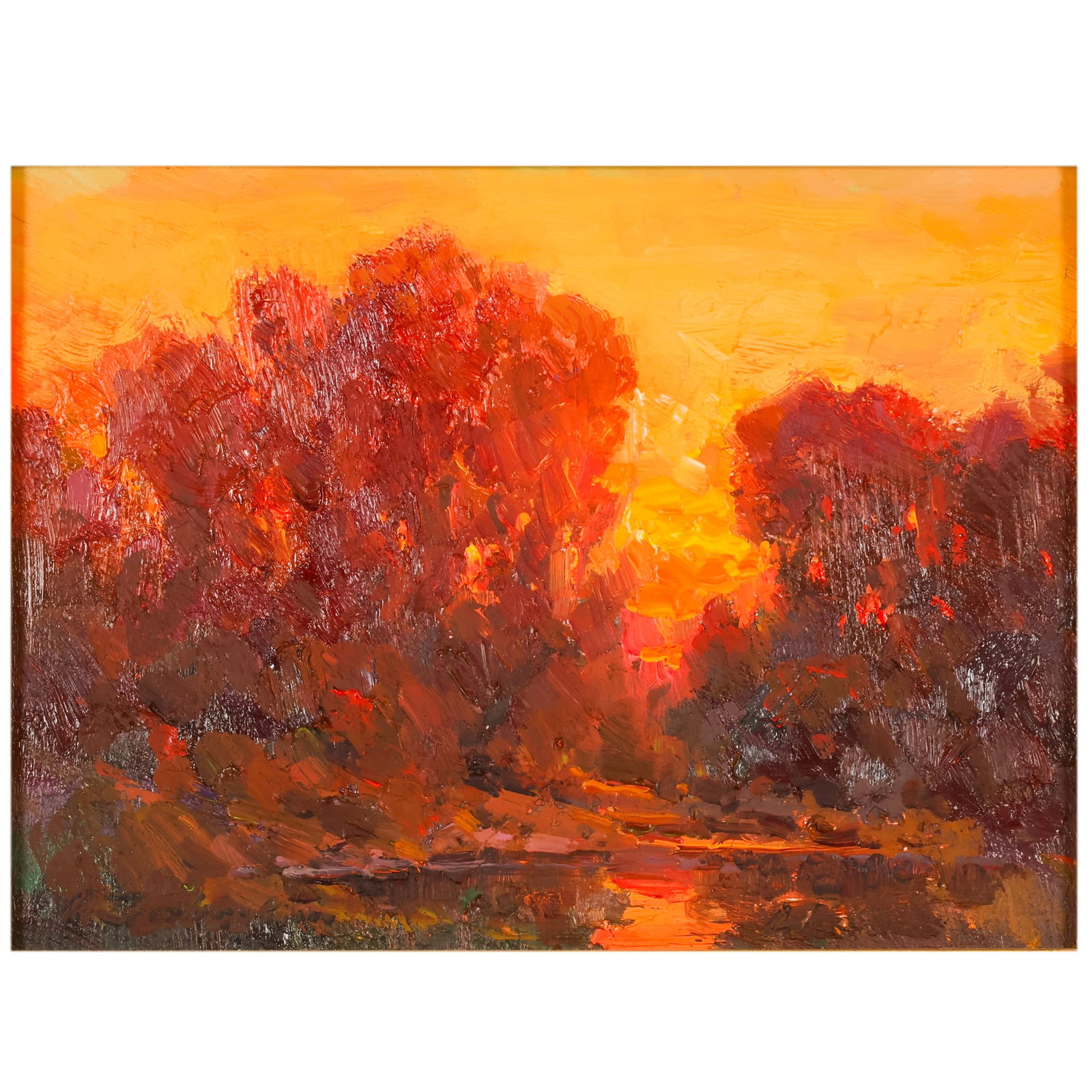 Ovanes Berberian b.1951 Forest Landscape Painting (1 of 8)