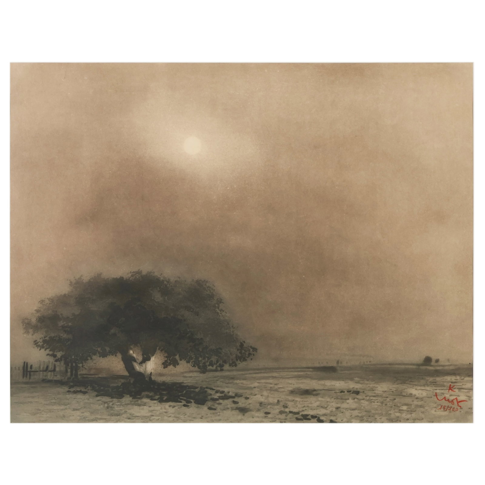 Grande Arbre Etching Kaiko Moti 1921-1989 SIGNED (1 of 8)