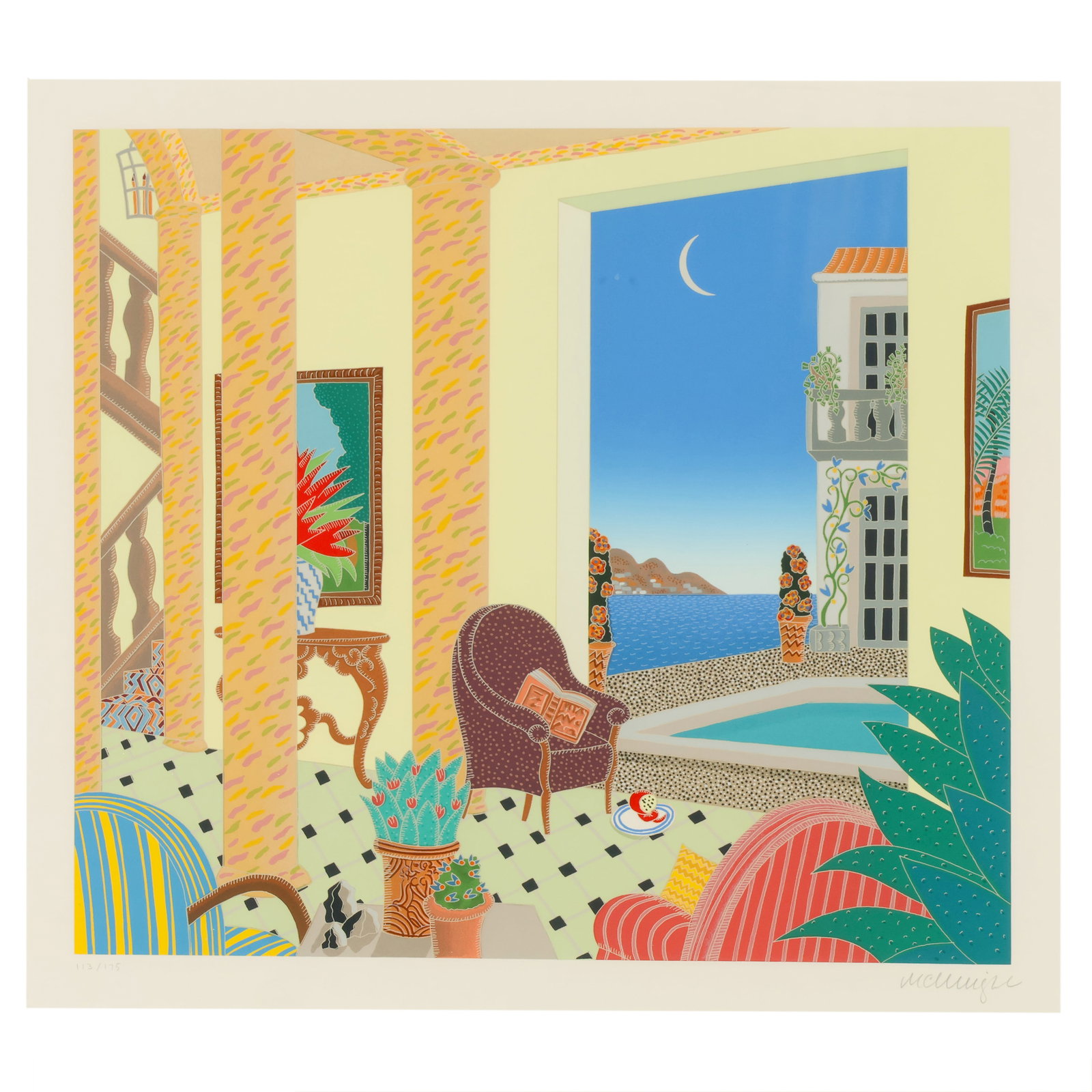 Thomas McKnight b.1941 "Amalfi Villa" Litho SIGNED (1 of 7)