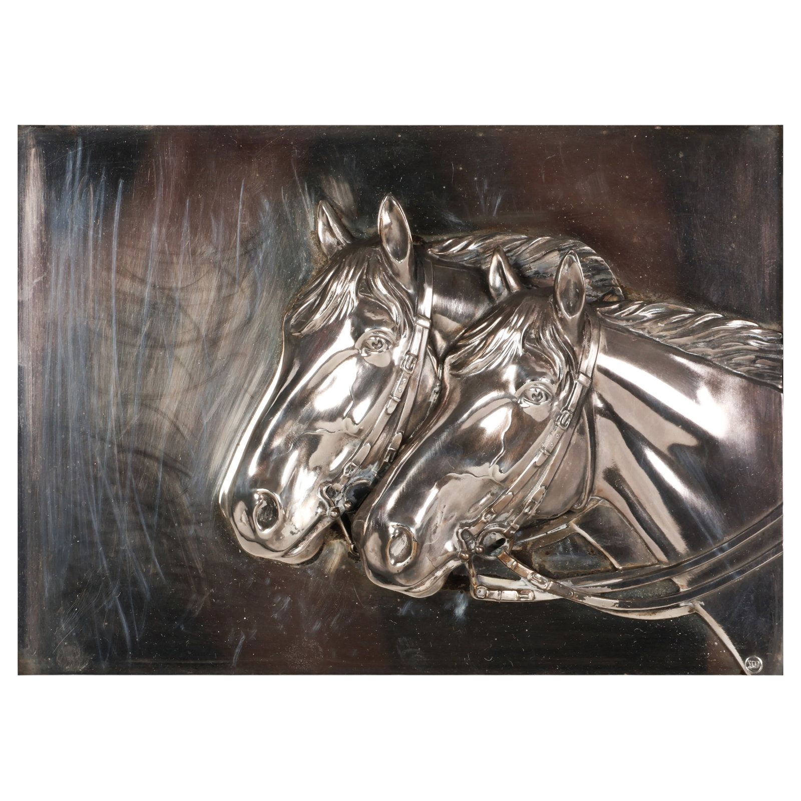 Equestrian Silver Relief Horse Head Wall Plaque (1 of 6)
