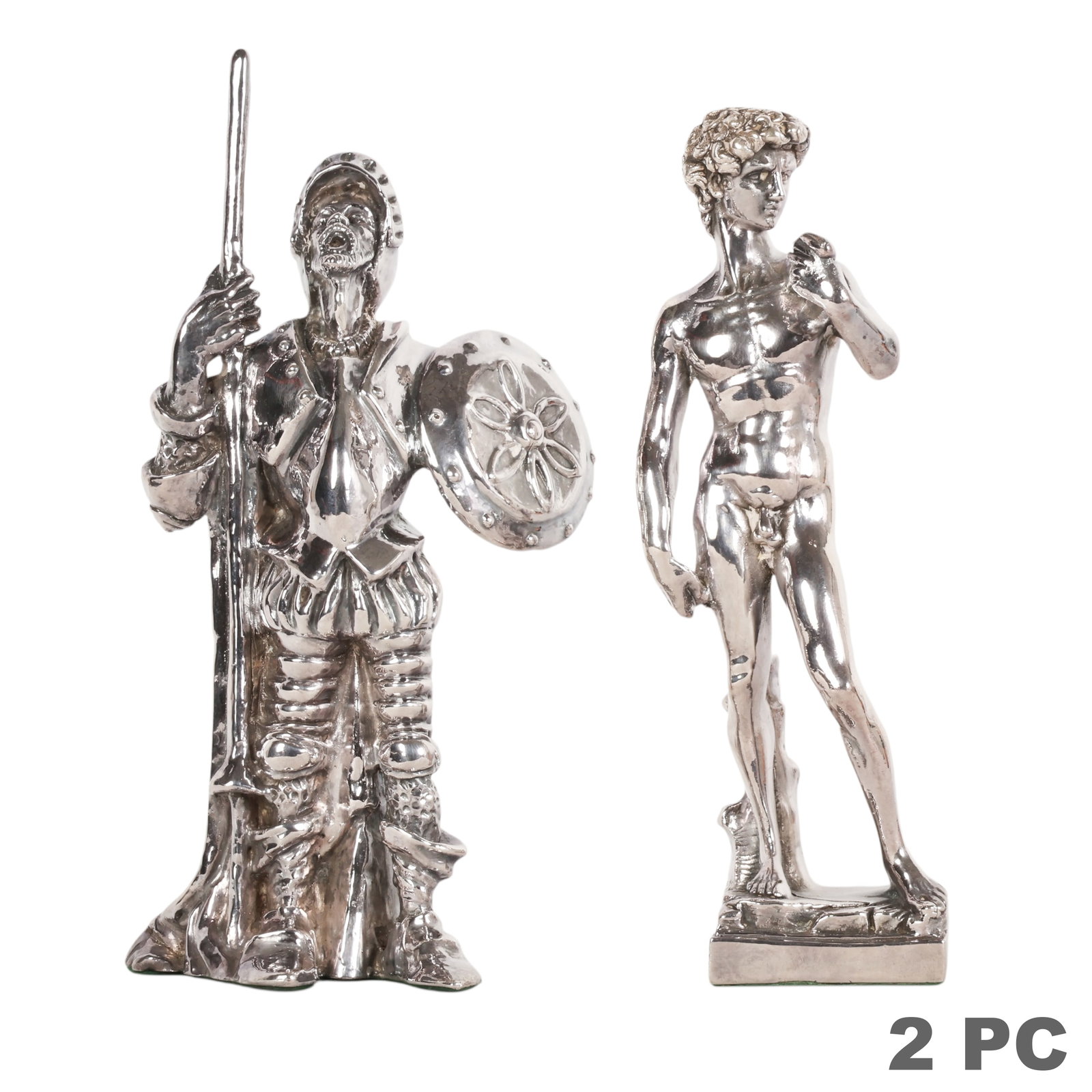 Don Quixote & David Electroform Sterling Figurines (1 of 6)