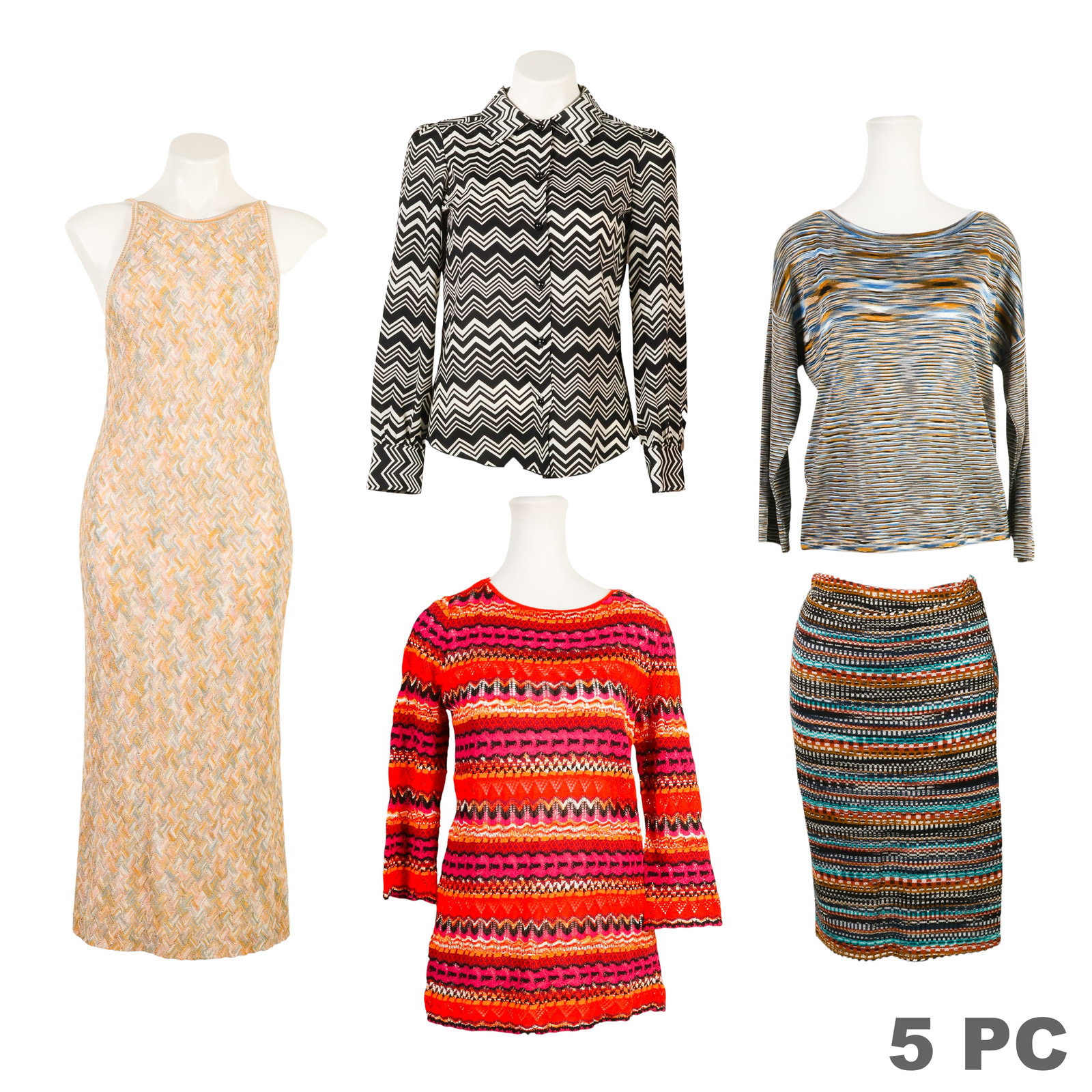 Missoni Vintage Knit Dress Skirt & Shirts 5pc LOT (1 of 6)