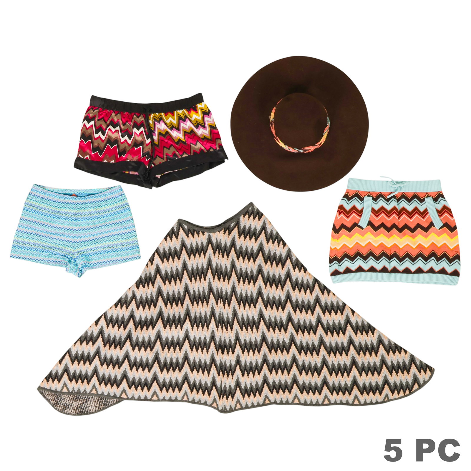 Missoni Designer Knit Skirt Shorts and Hat 5pc LOT (1 of 6)