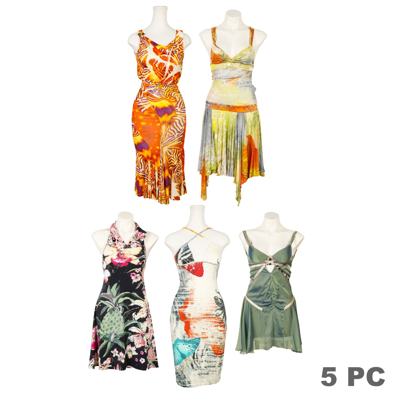 Roberto Cavalli Sleeveless Dresses 5pc LOT Sz 38 (1 of 6)