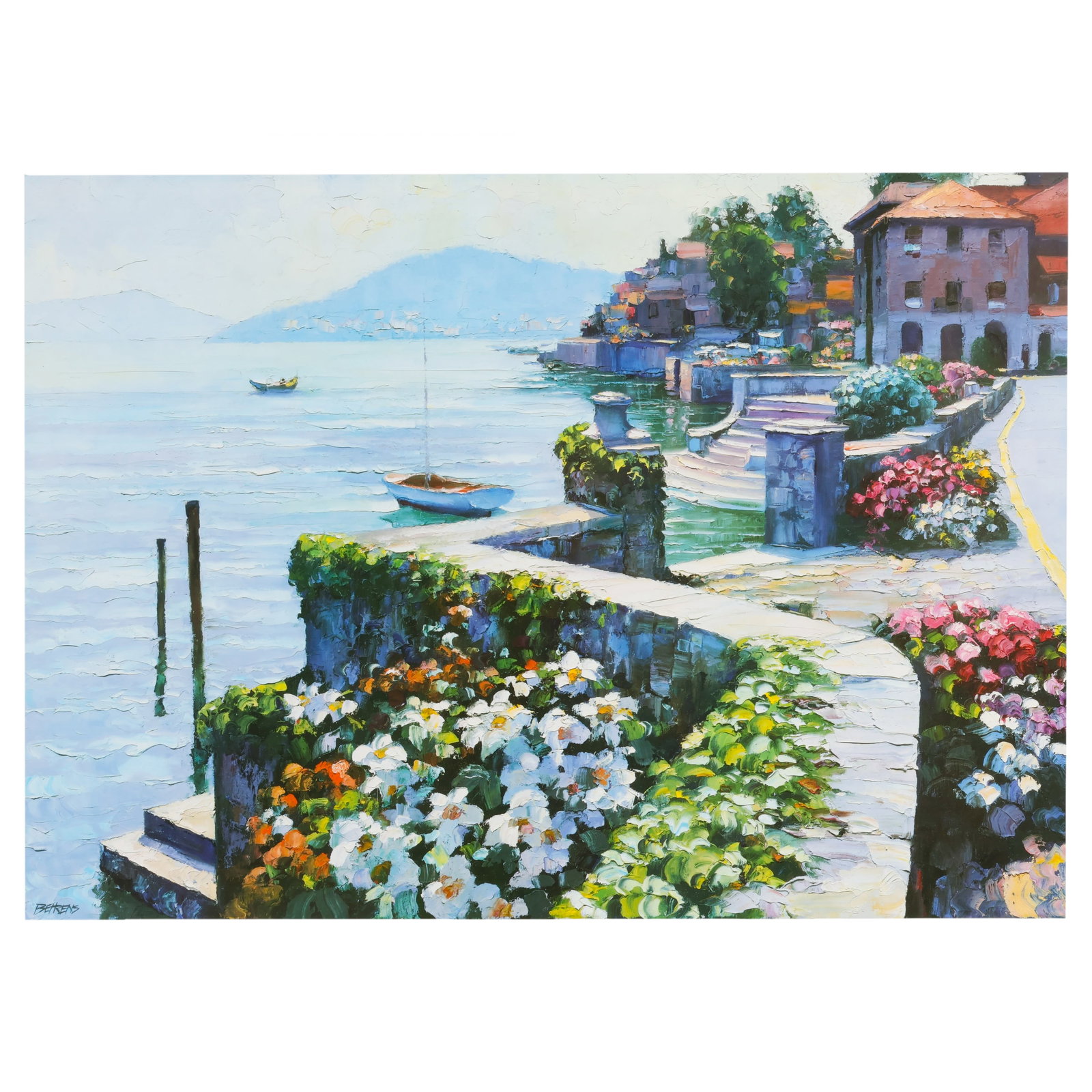 Howard Behrens 1933-2014 "Lake Como" FRAMED (1 of 7)