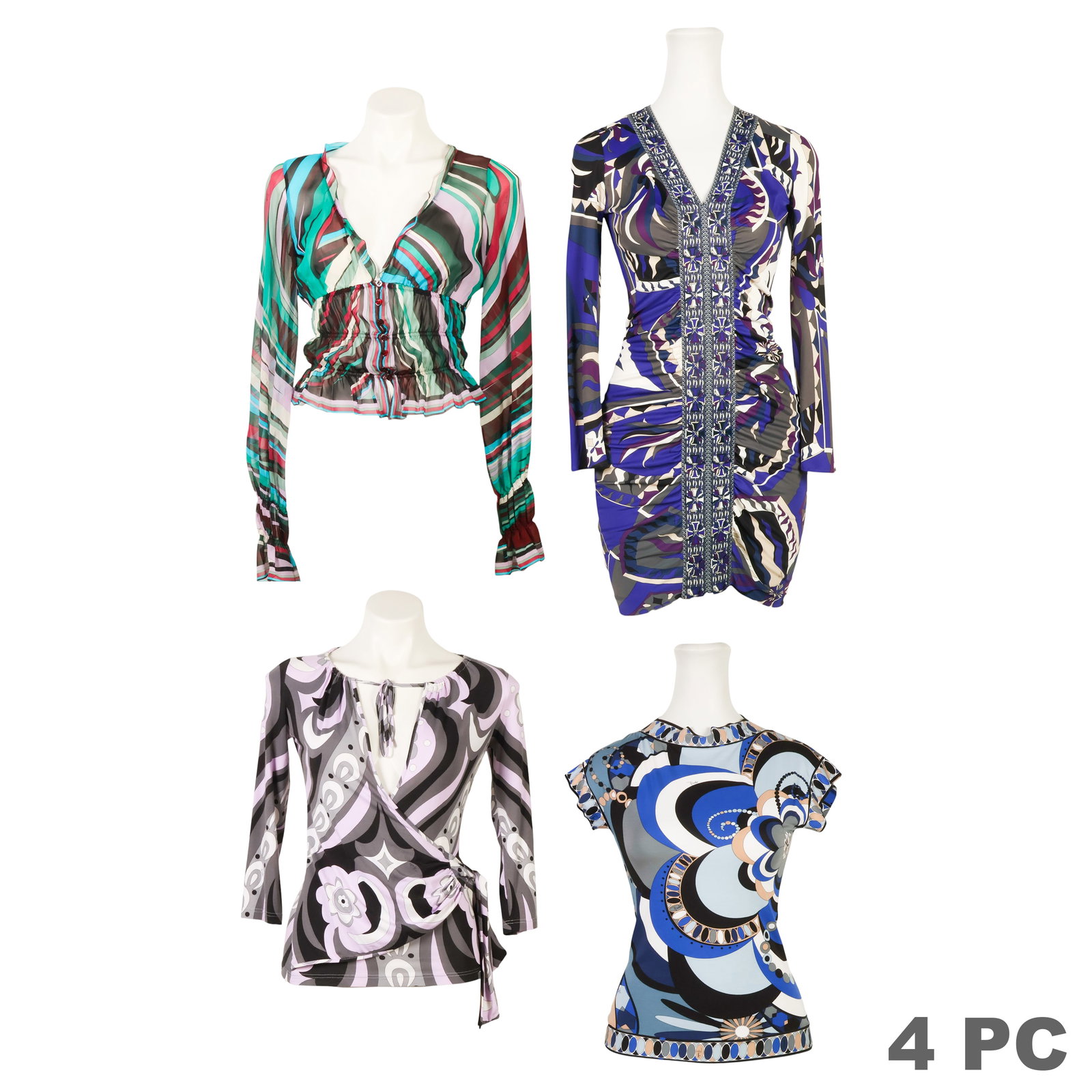Emilio Pucci Long Sleeve Shirt and Dress 4pc LOT (1 of 6)