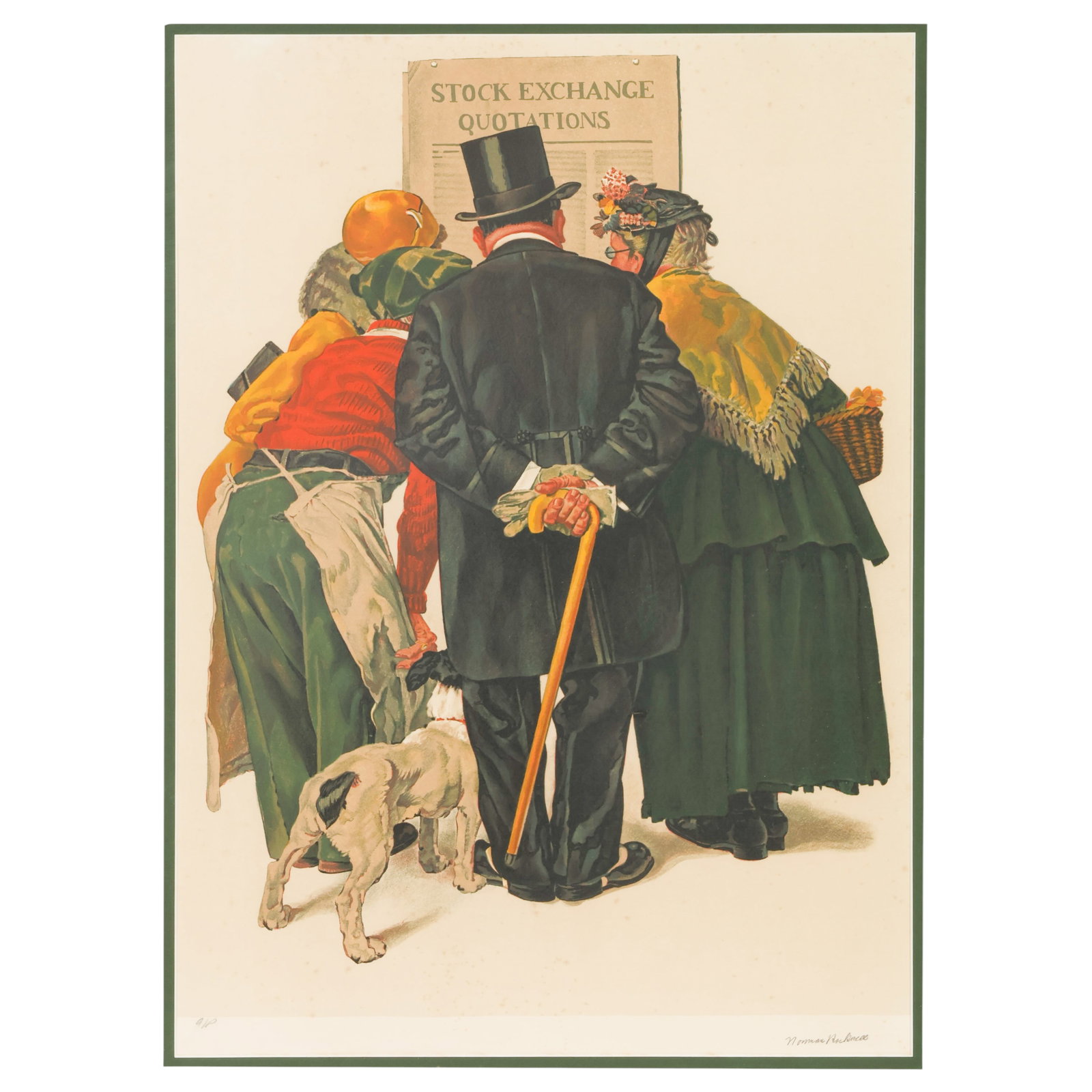 Norman Rockwell 1894-1978 "Stock Exchange" SIGNED (1 of 8)