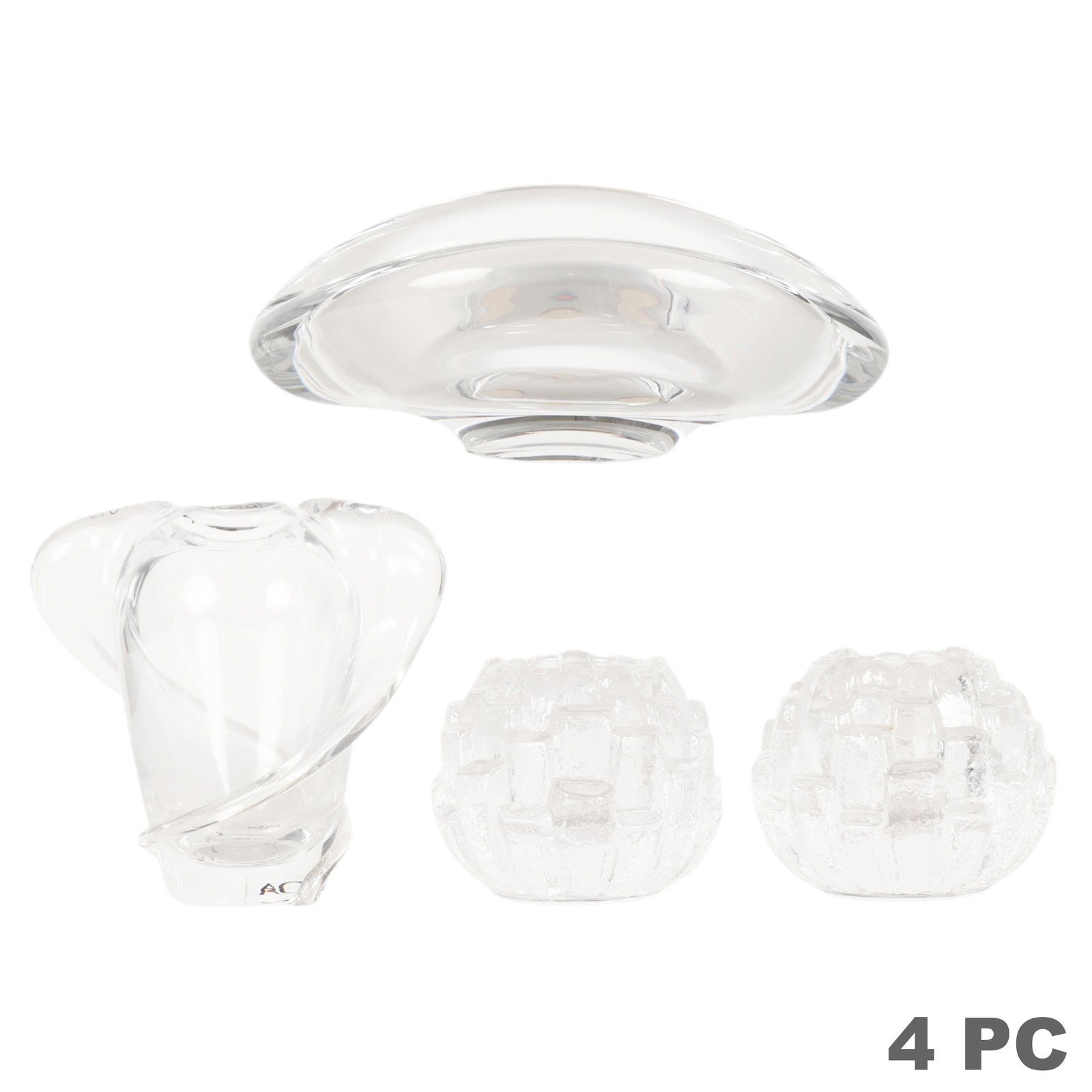 Kosta Boda Pr Candleholders, Ashtray Bowl and Vase (1 of 7)