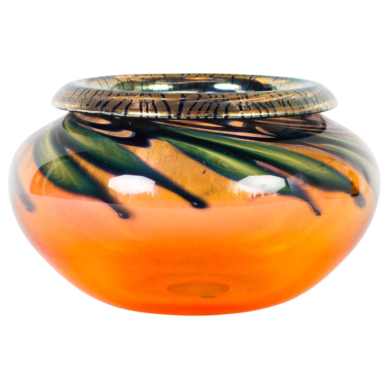 Charles Lotton b.1935 Studio Art Glass Vase SIGNED (1 of 7)