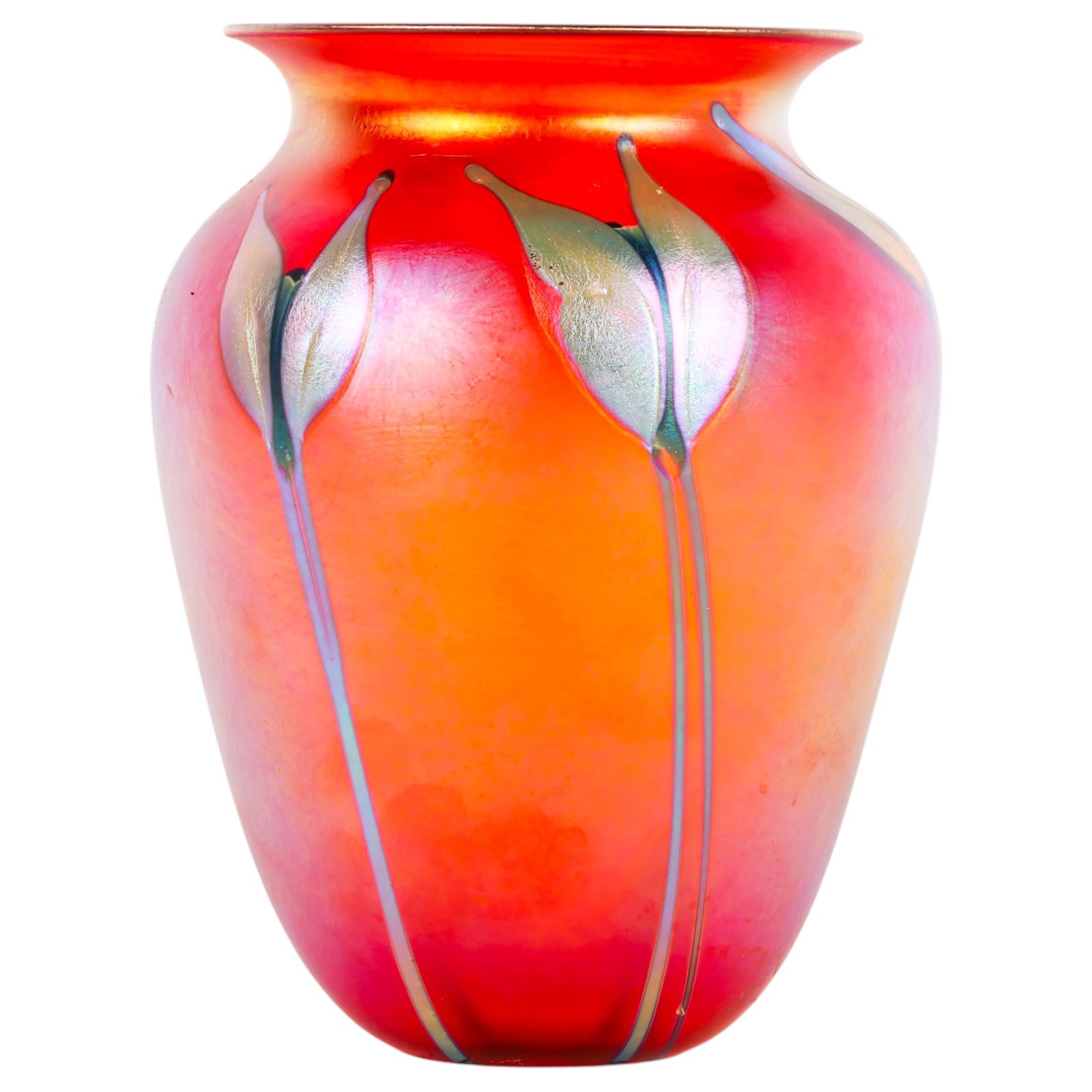 Charles Lotton 1935-2021 Pulled Leaf Glass Vase (1 of 7)