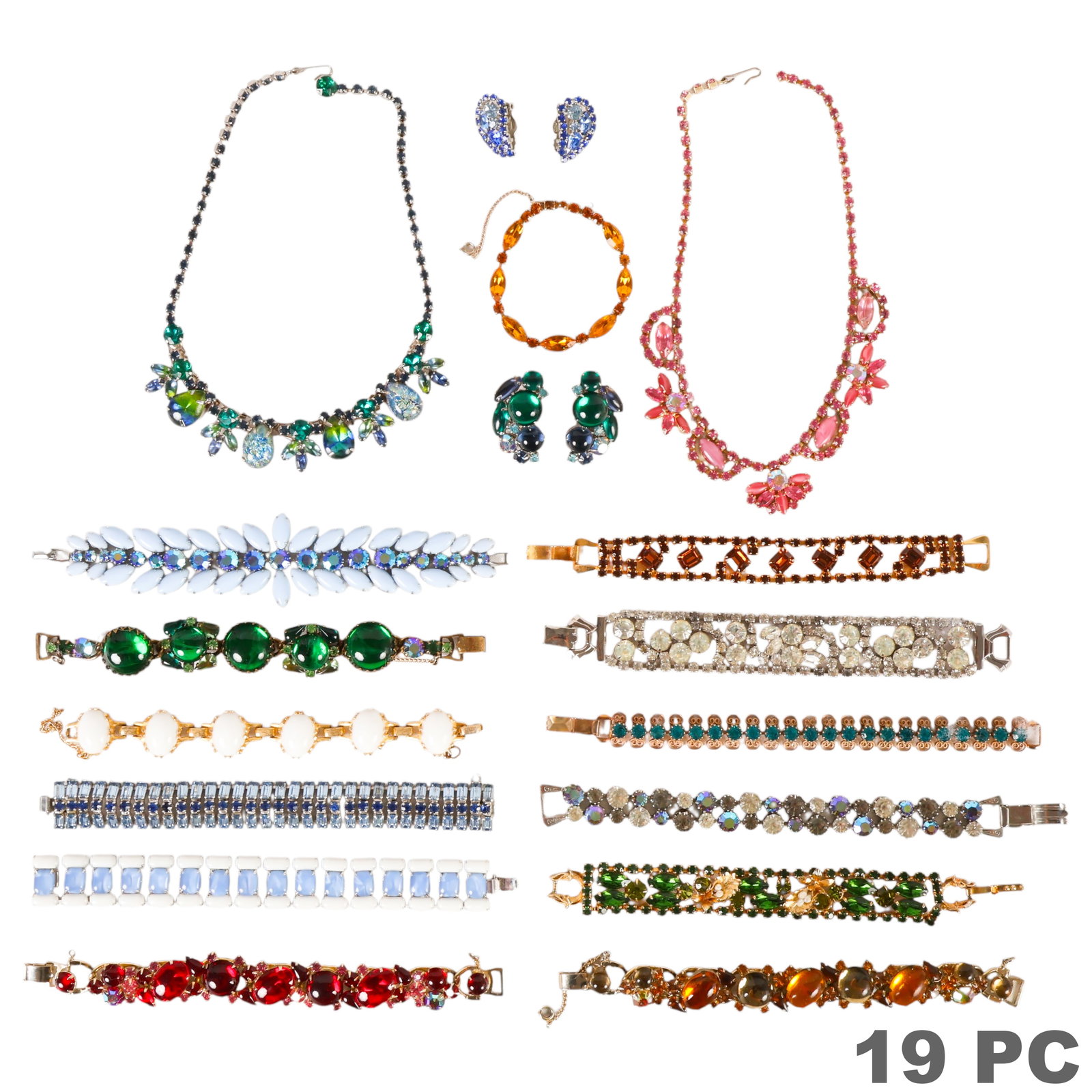 Weiss Vintage Bracelet Necklace 19pc ESTATE LOT (1 of 6)