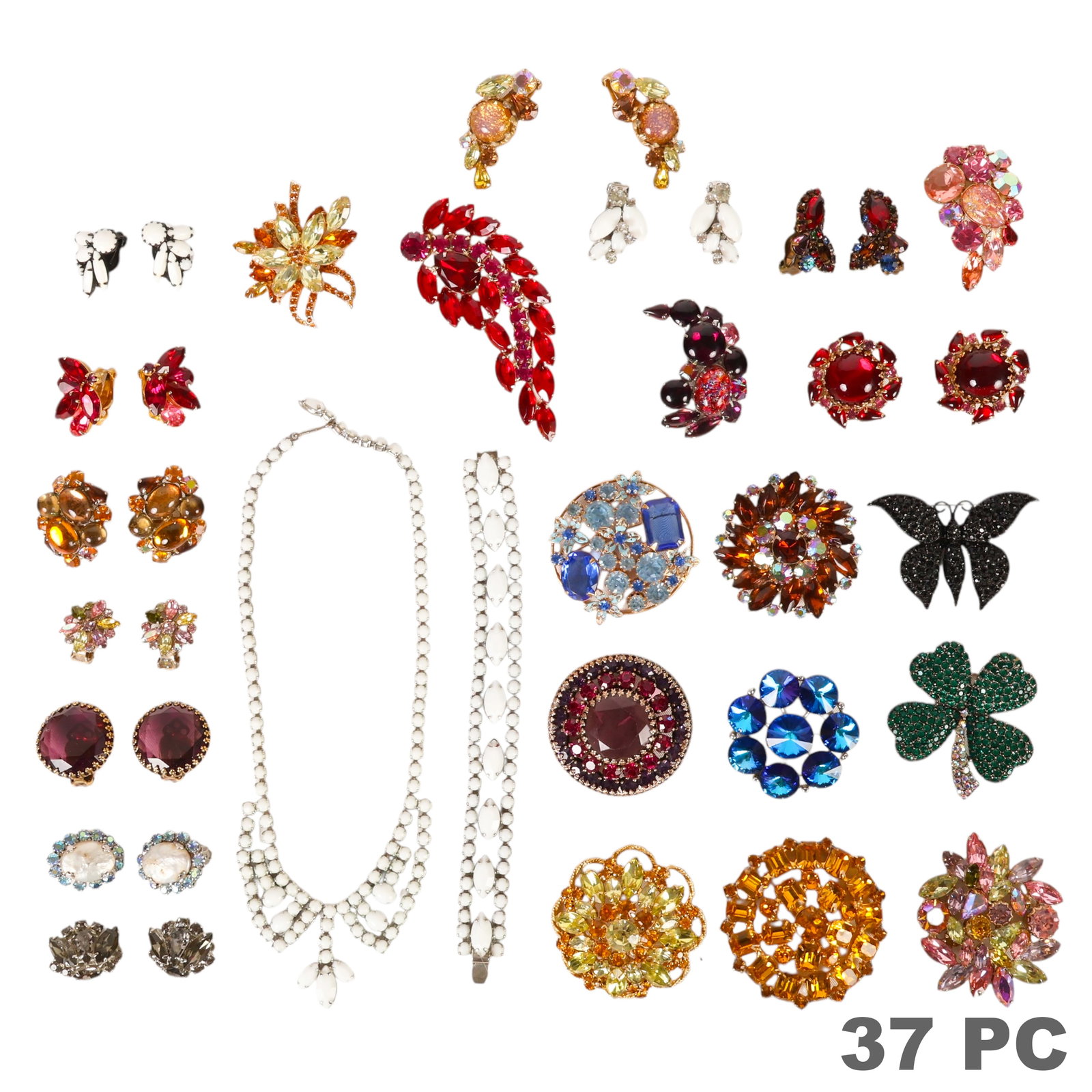 Weiss Brooches Earrings Necklace and Bracelet LOT (1 of 6)