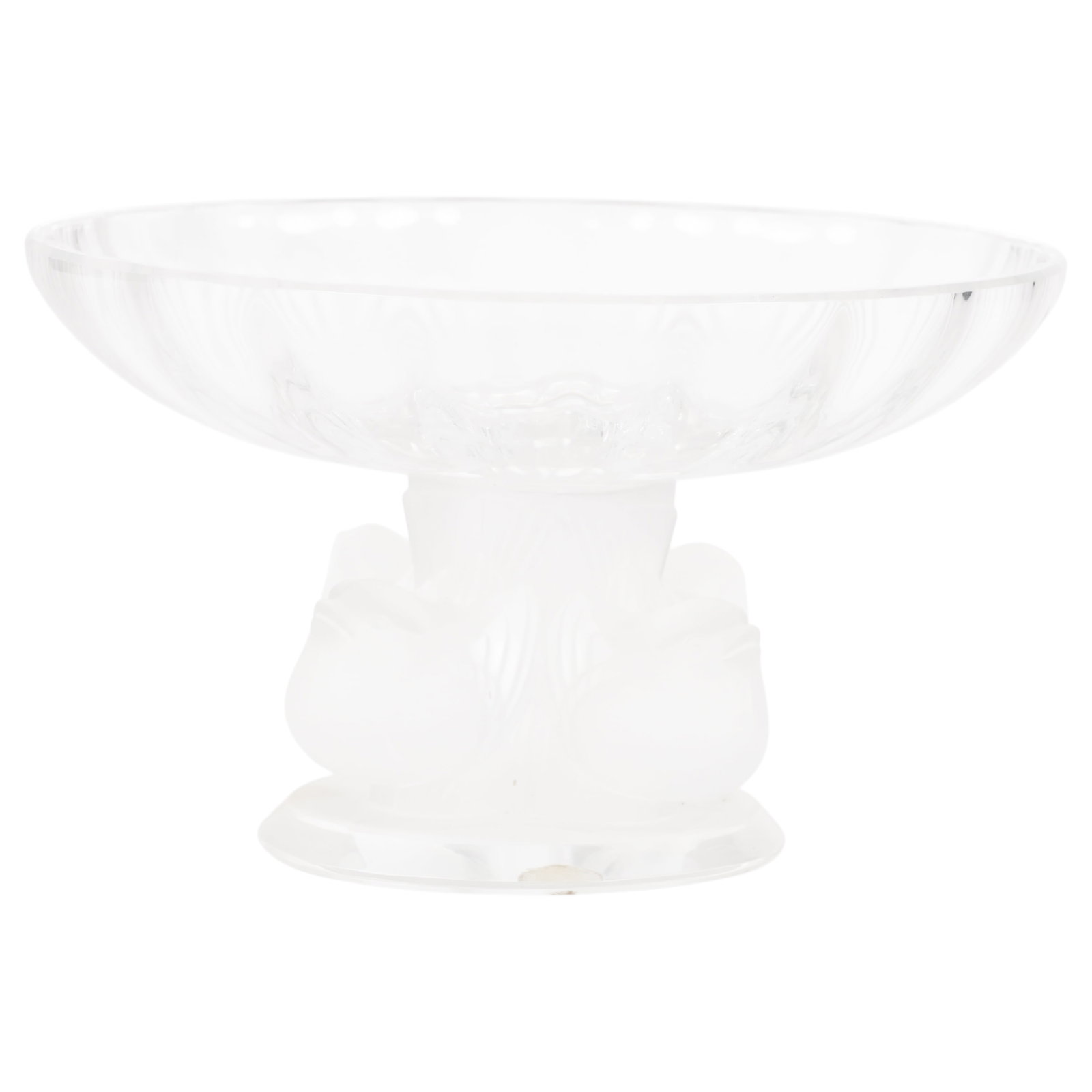 Lalique France "Nogent" Crystal Pedestal Bird Bowl (1 of 6)