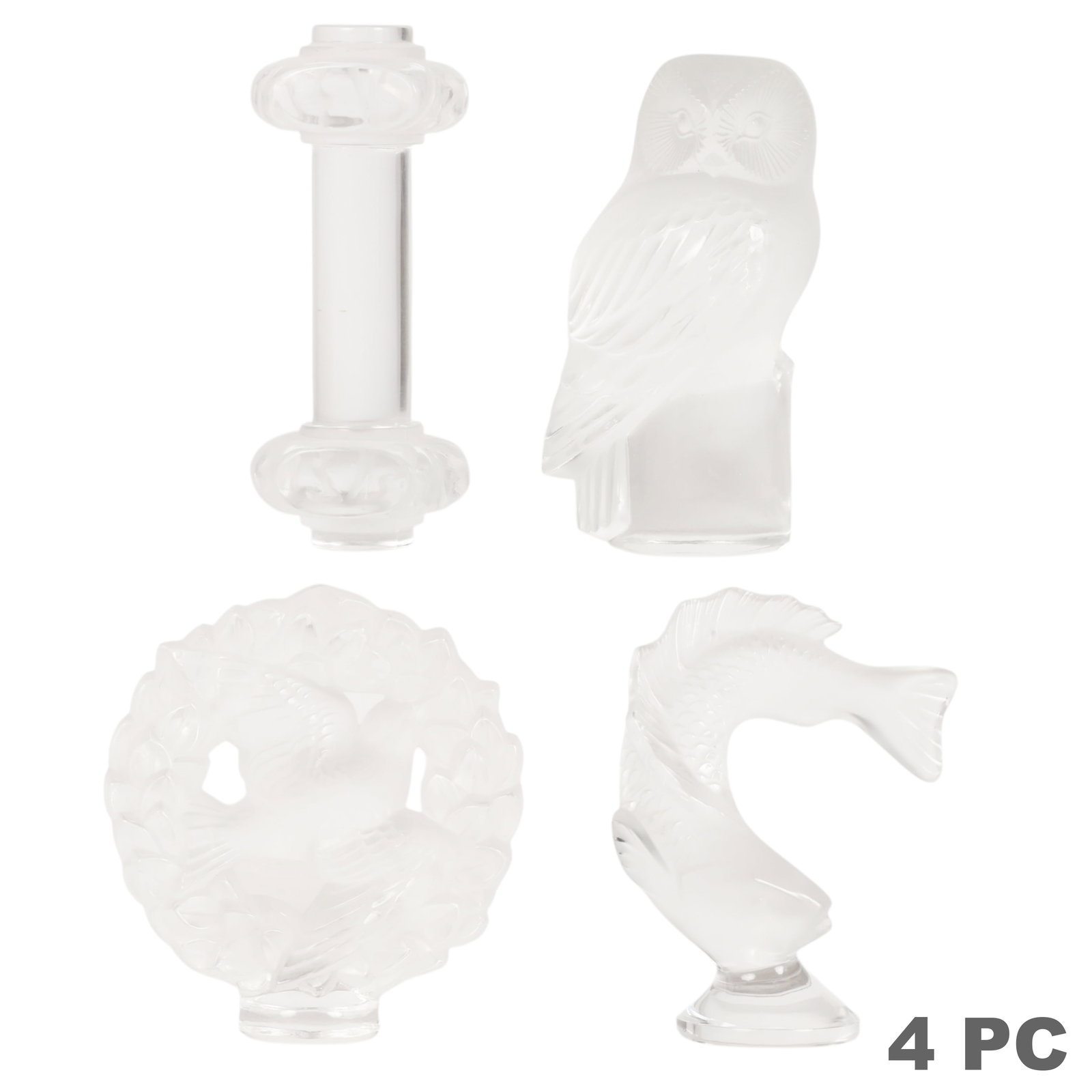 Lalique Frosted Crystal Knife Rest & Paperweights (1 of 6)