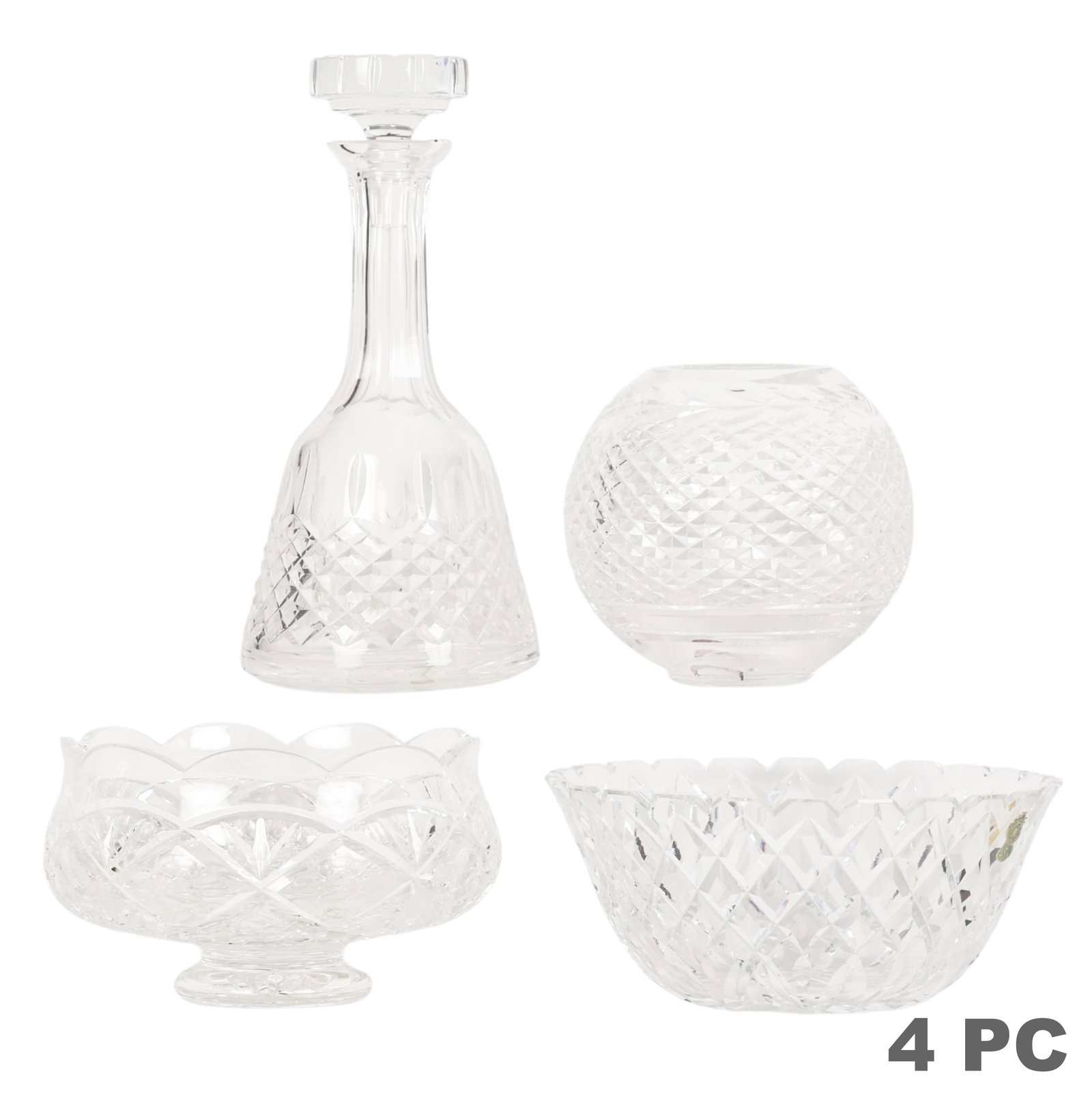 Waterford Cut Crystal Decanter Rose Bowl Vase LOT (1 of 7)