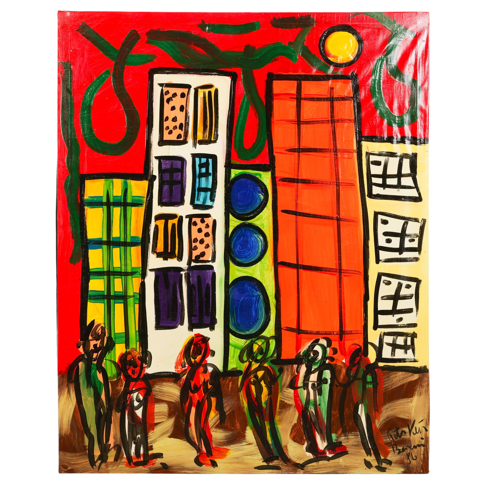 Peter Keil b.1942 Miami Beach Landscape Painting (1 of 6)