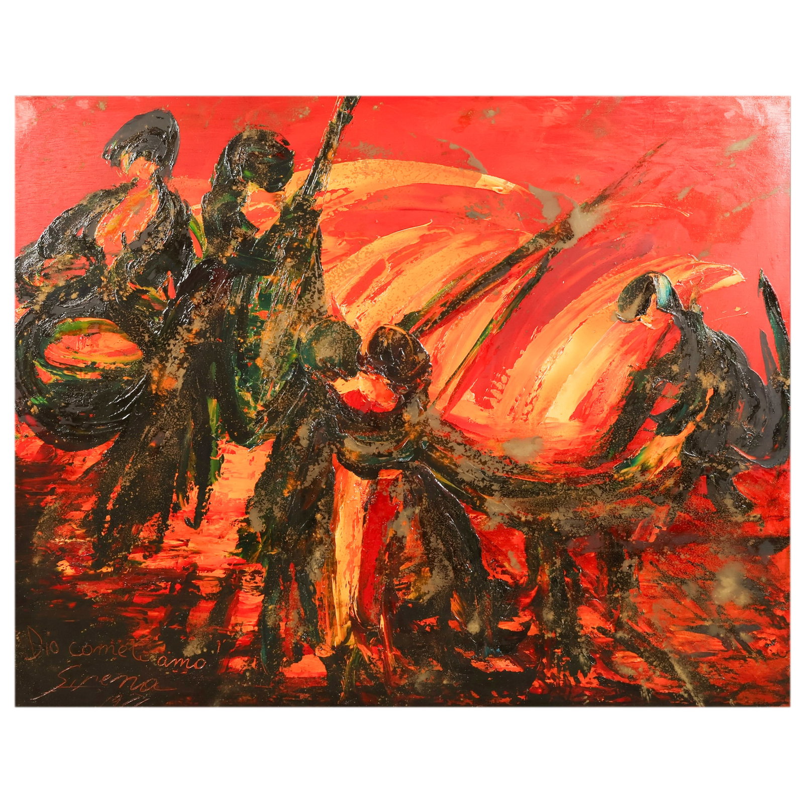 Antonia M Sirena 1929-2006 How I Love You Painting (1 of 8)