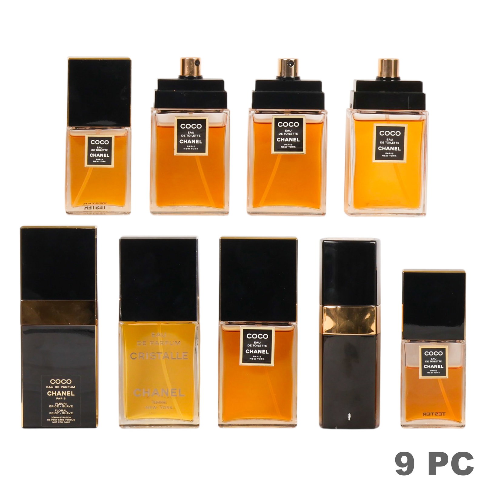 Chanel Coco No 5 Cristalle Vintage Perfume 9pc LOT (1 of 6)