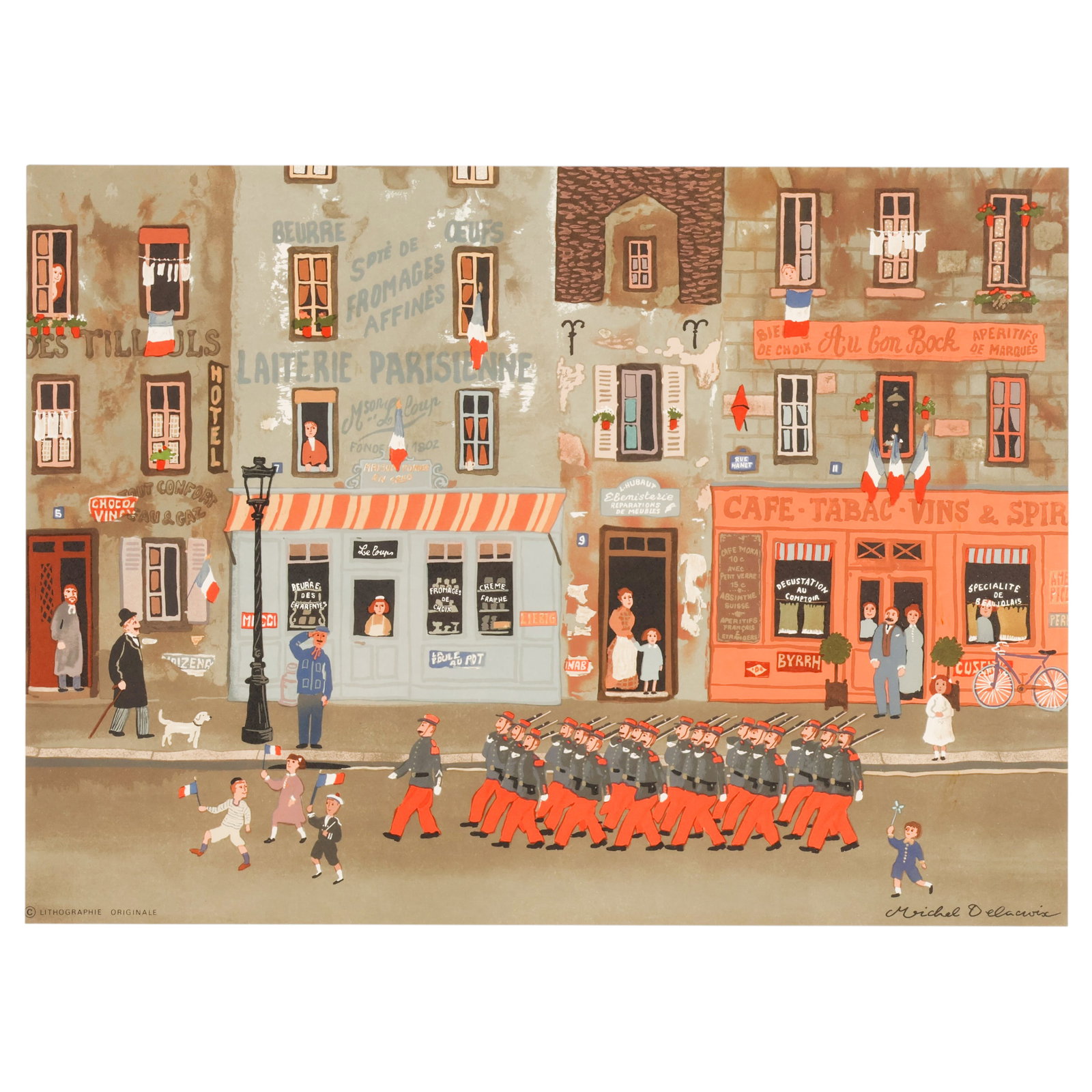 Michel Delacroix (born 1933) "The Parade" FRAMED (1 of 7)