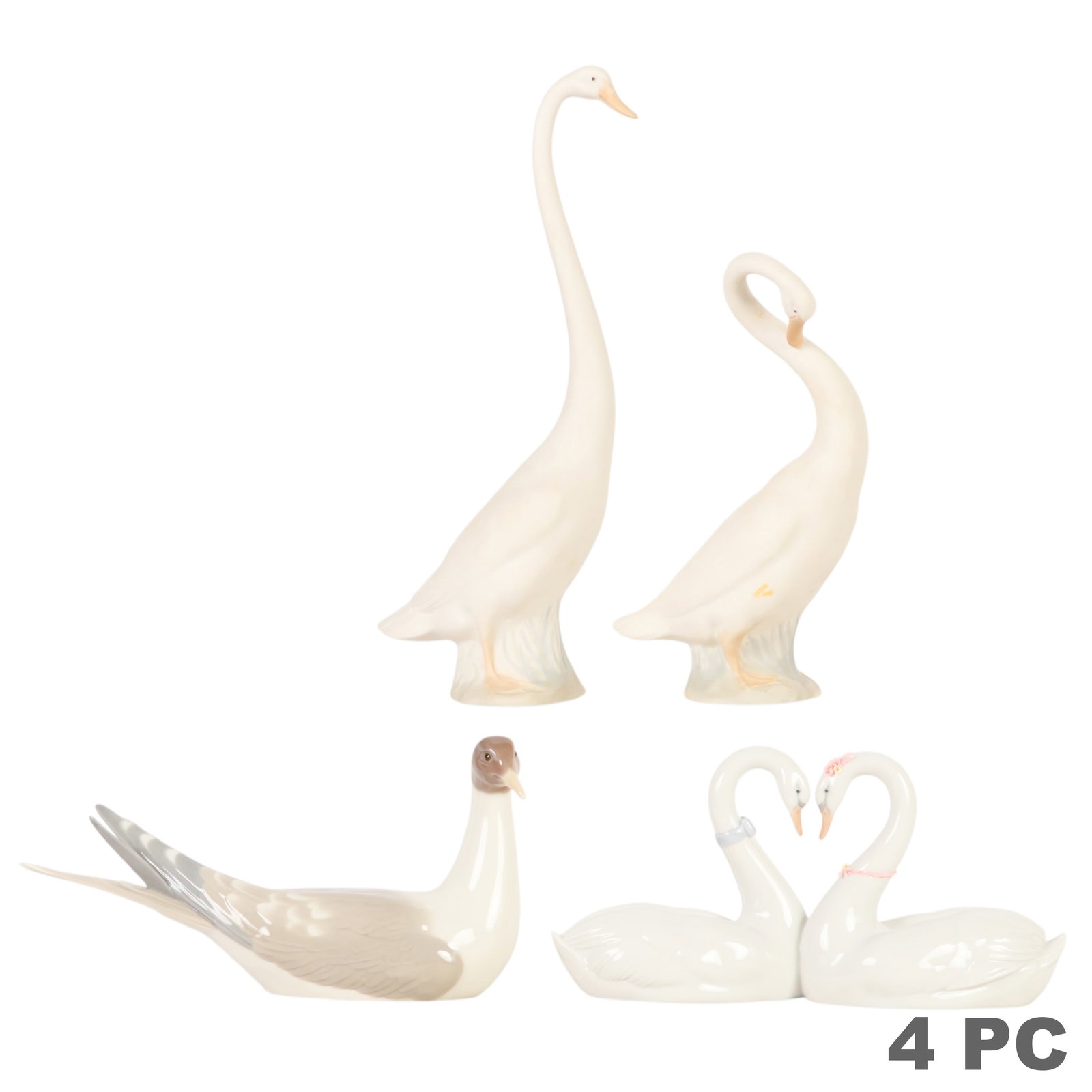 Lladro Endless Love, Seagull Bird Sculpture 4p LOT (1 of 7)