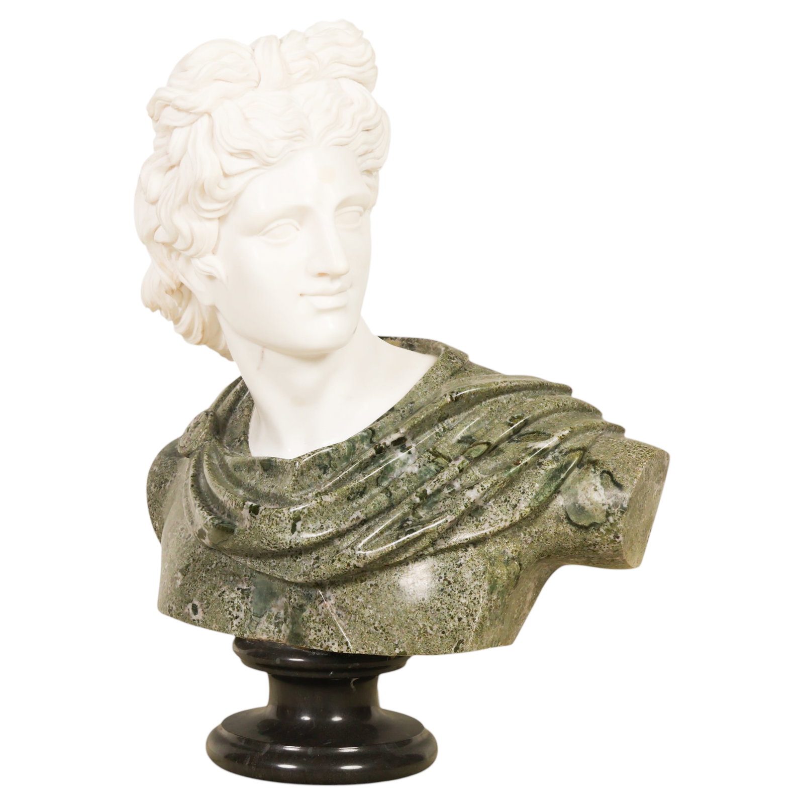 Classic Greco-Roman Style Carved Marble Male Bust (1 of 6)