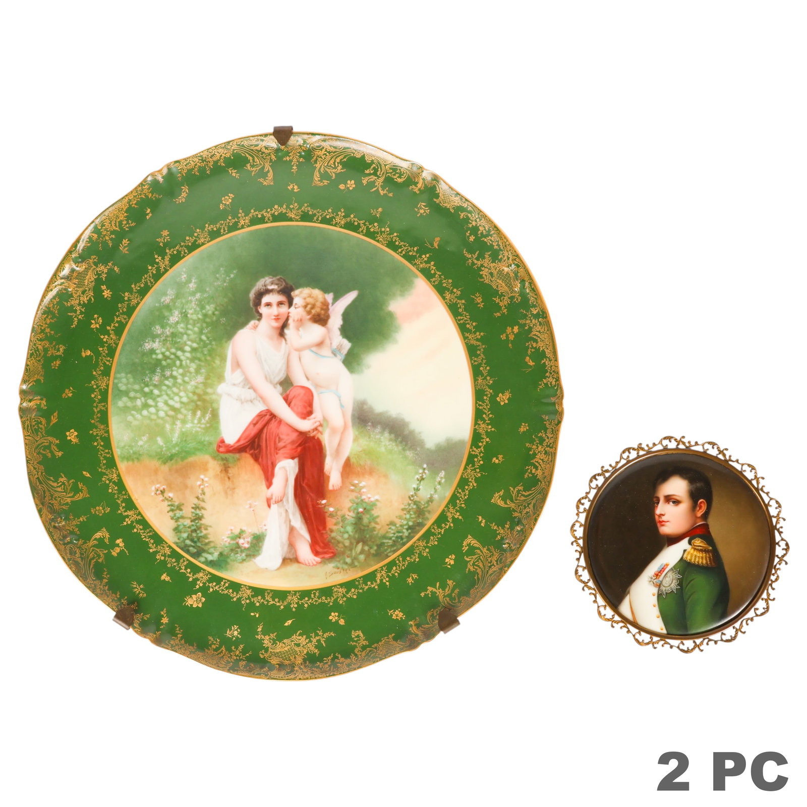 Limoges Charger & Napoleon Portrait Plate 2pc LOT (1 of 8)