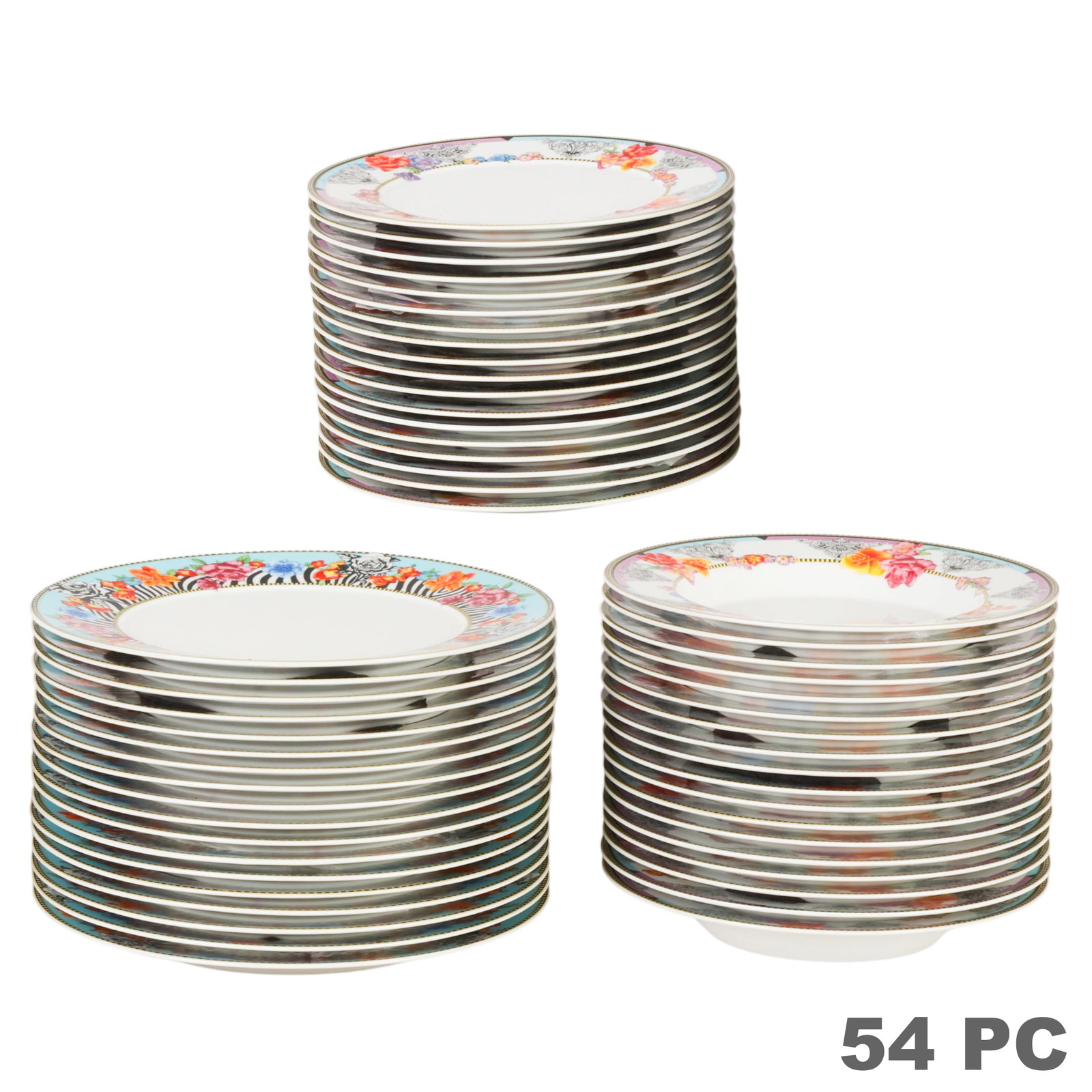 Versace Rosenthal Hot Flowers Plates and Bowls SET (1 of 8)