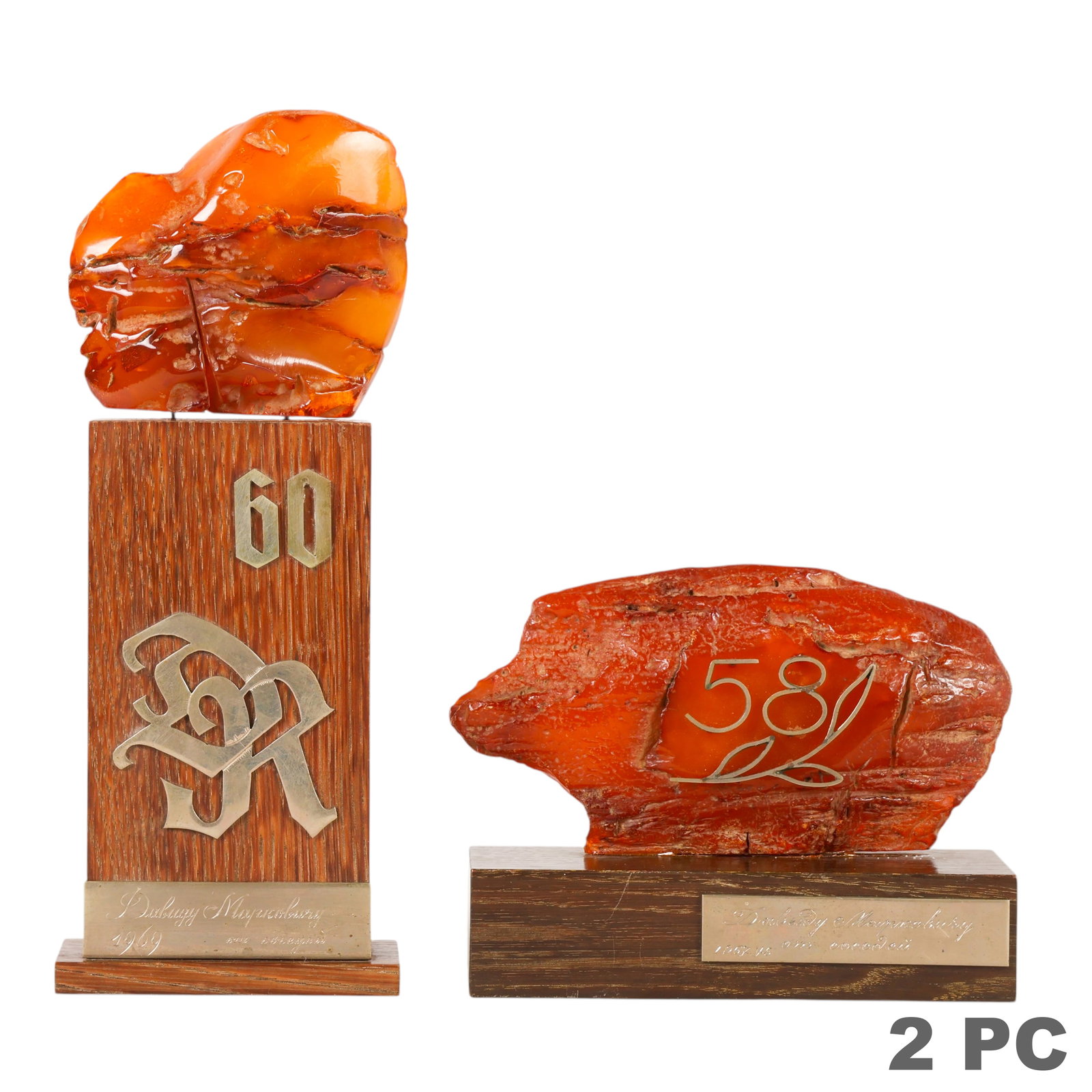 Baltic Amber Russian Commemorative Awards 2pc LOT (1 of 6)